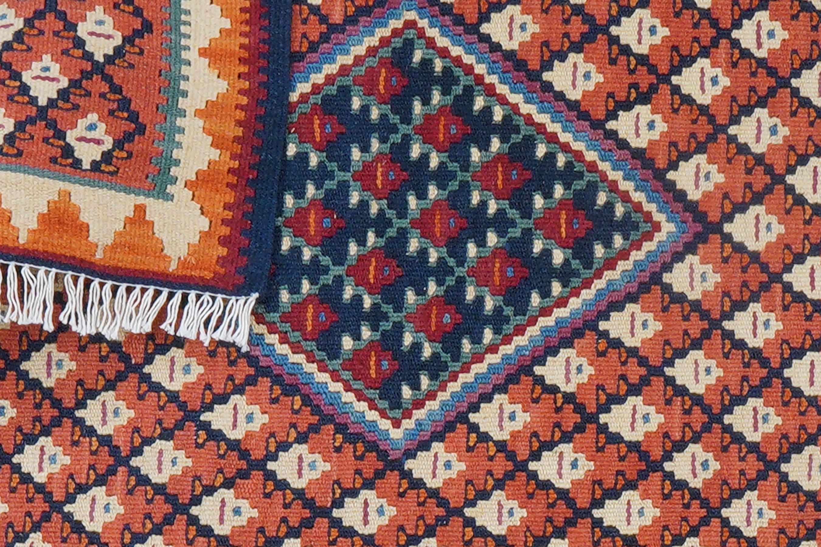Kilim Senneh Carpet Multicolored