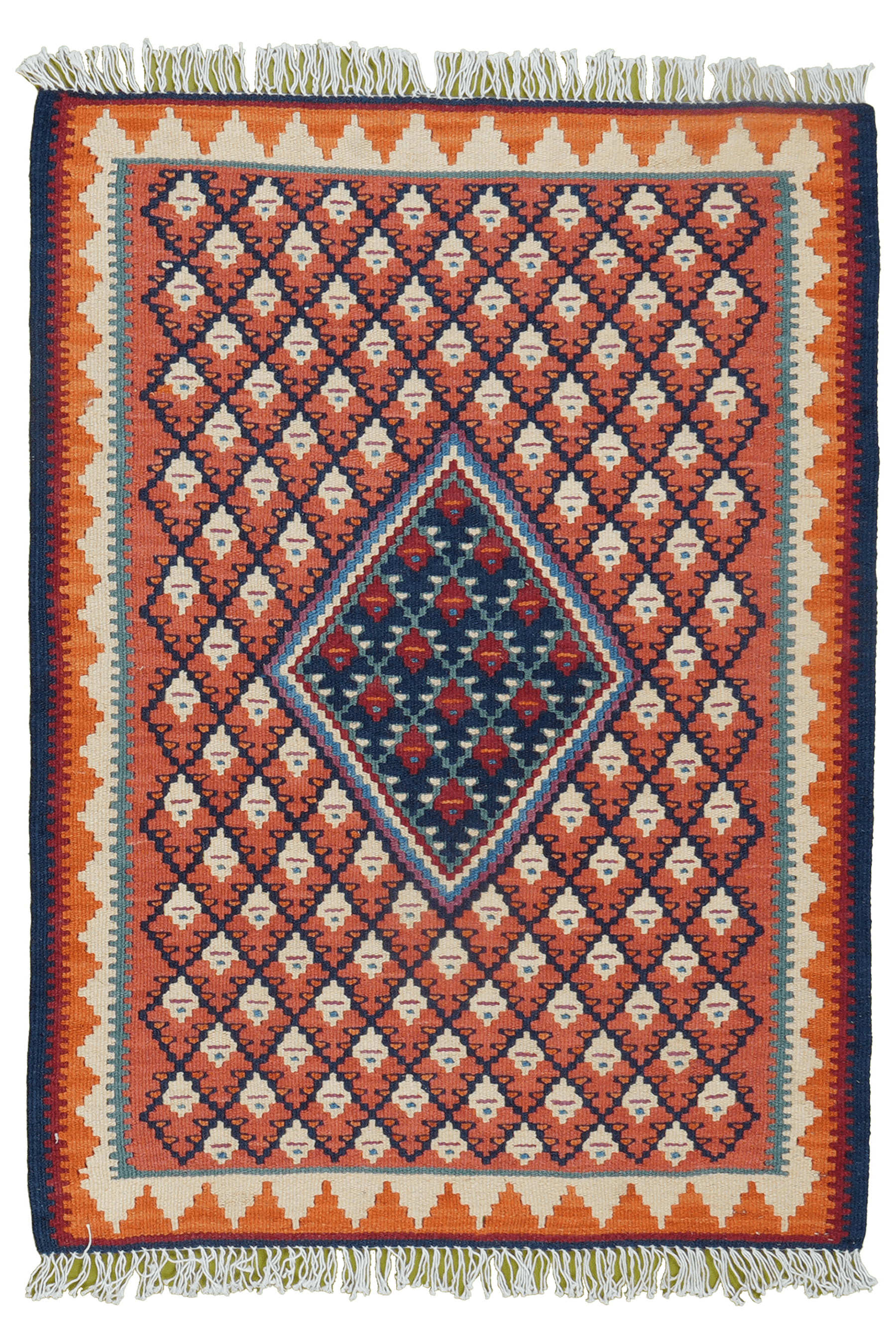 Kilim Senneh Carpet Multicolored