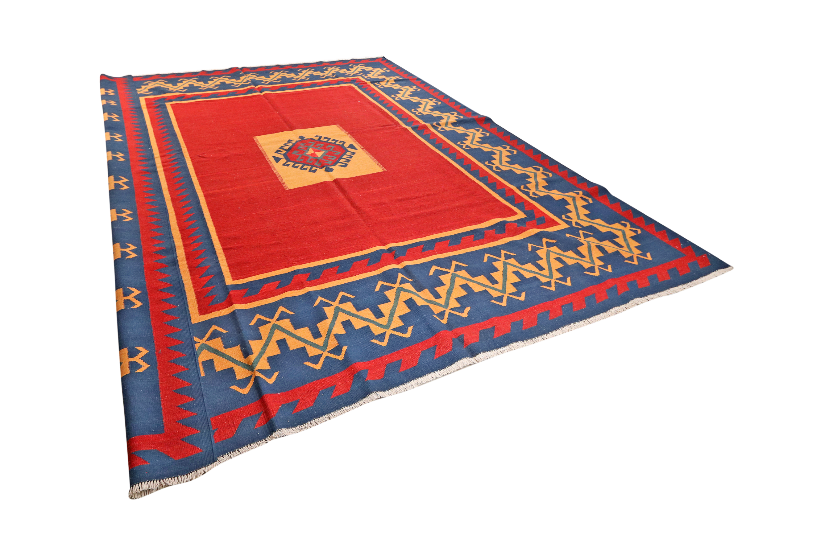 Kilim Gashgai 125x326cm Blau