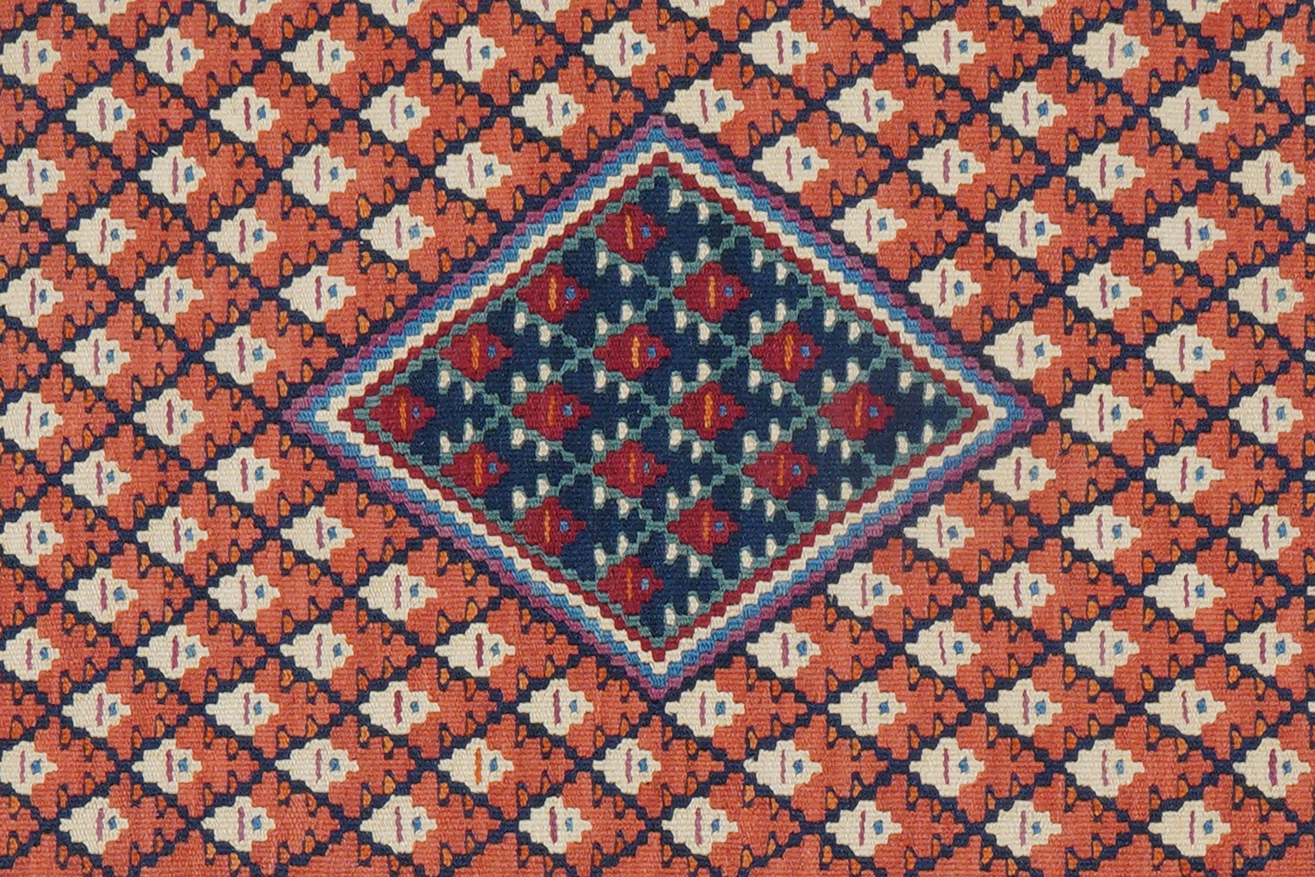 Kilim Senneh Teppich Braun