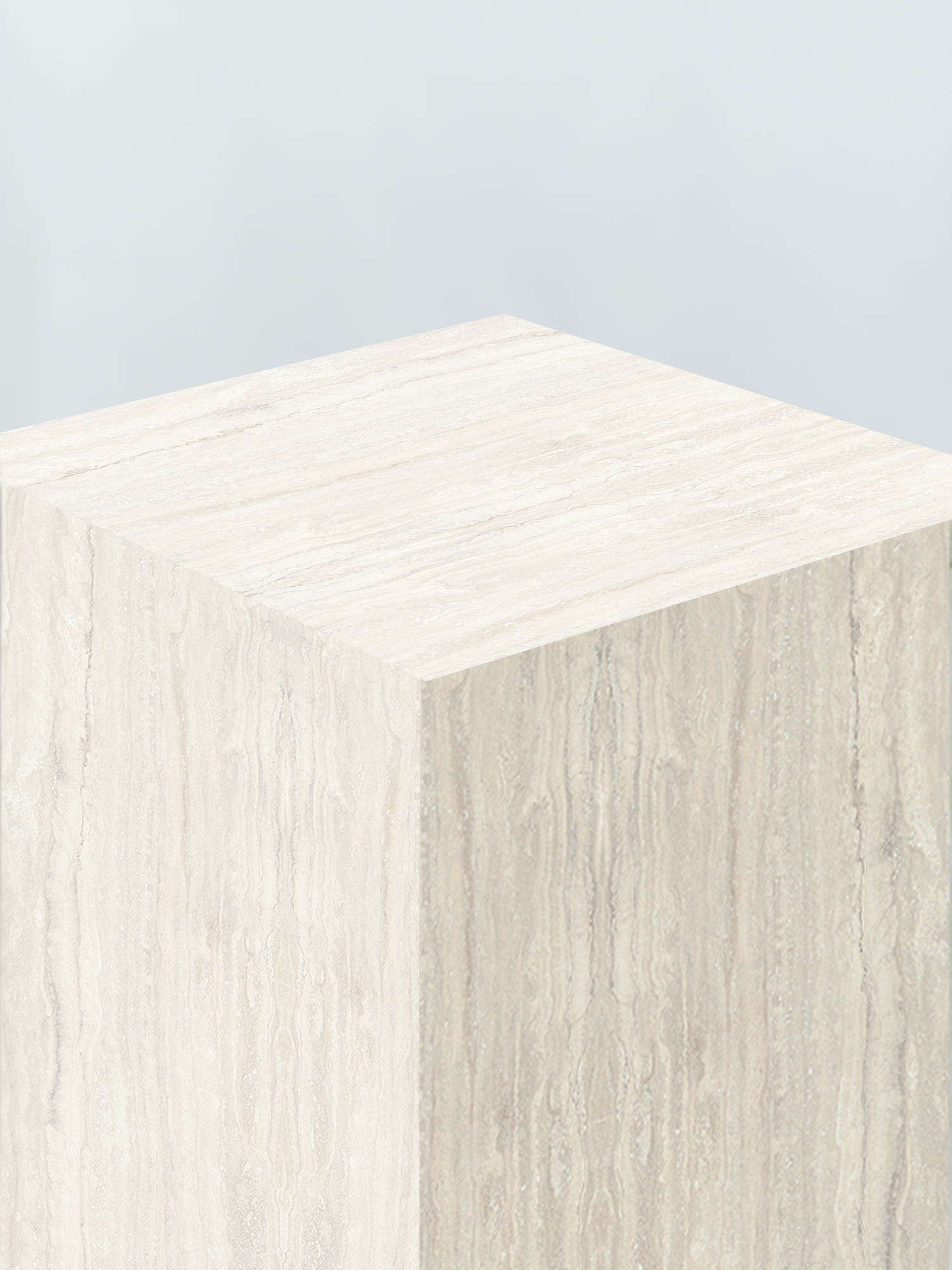 Sockel Travertine-Marmor Weiß