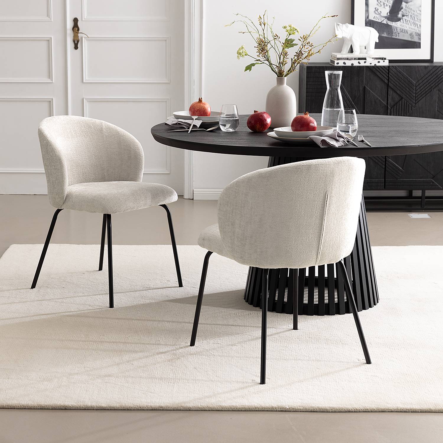 2x Polsterstuhl Charlisle Beige