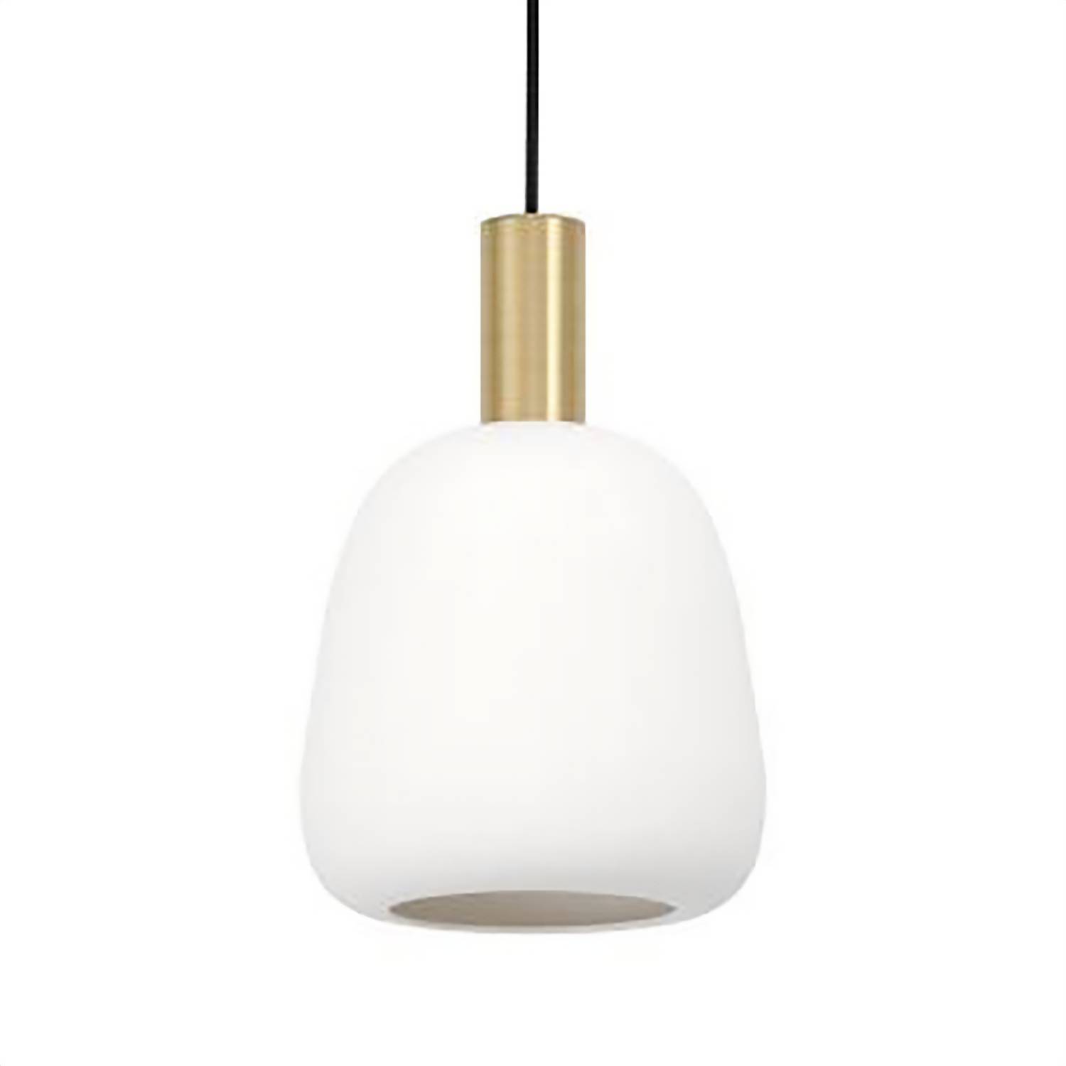 Pendant lamp Manzanares frosted glass gold
