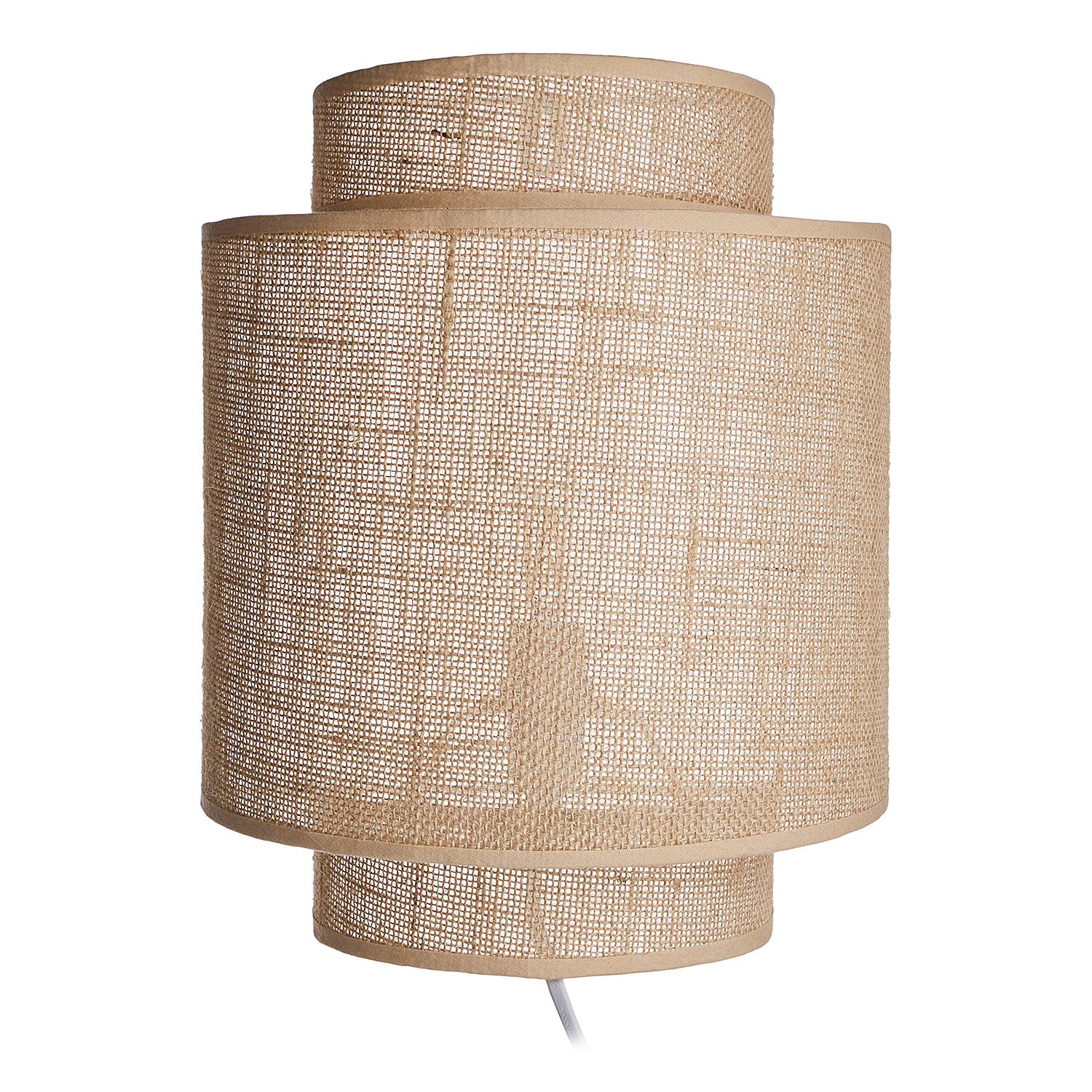 Wandleuchte Rawa Linen Rattan Braun