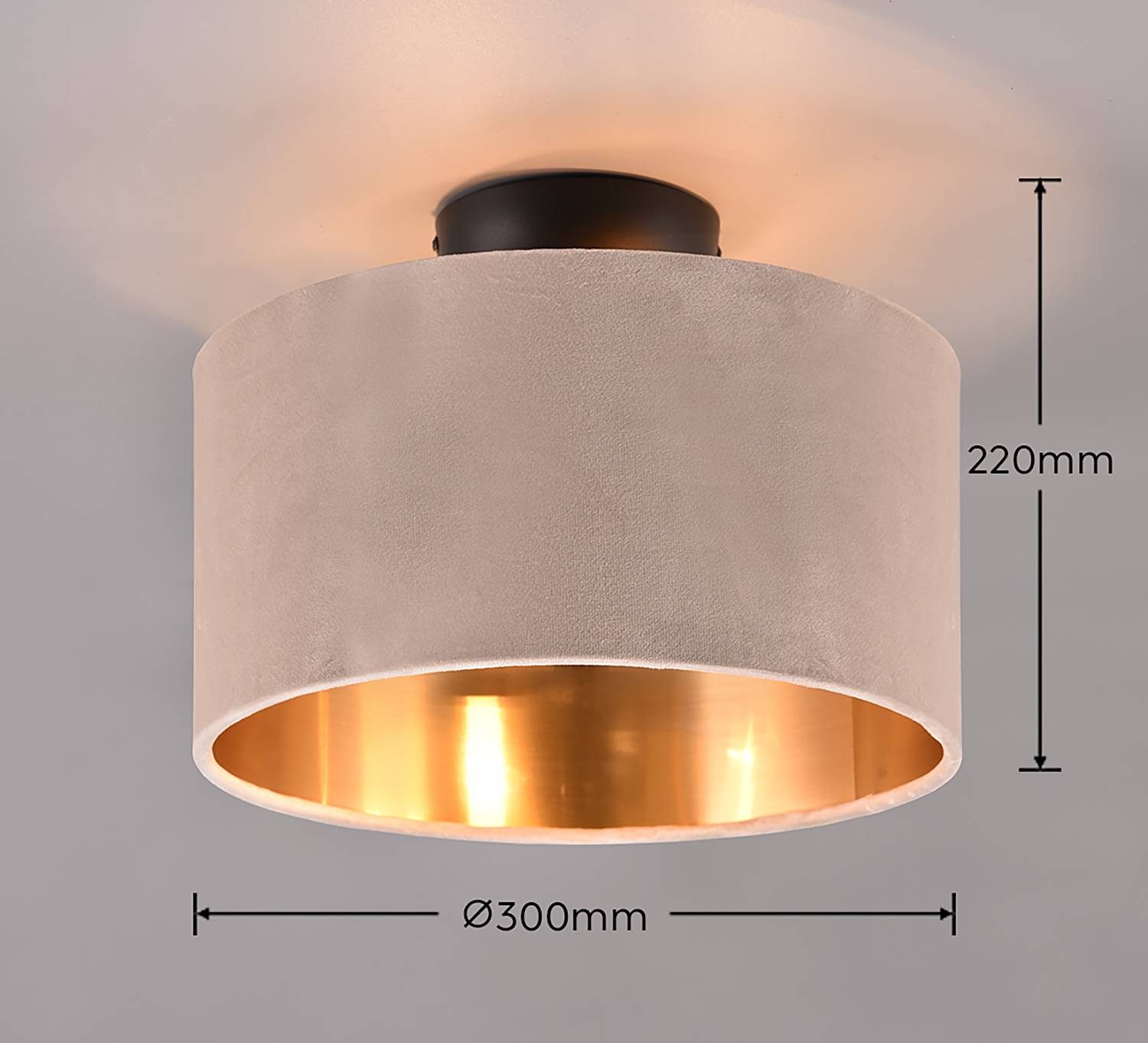 Julieta Ceiling Lamp Web Fabric Iron 2-flame