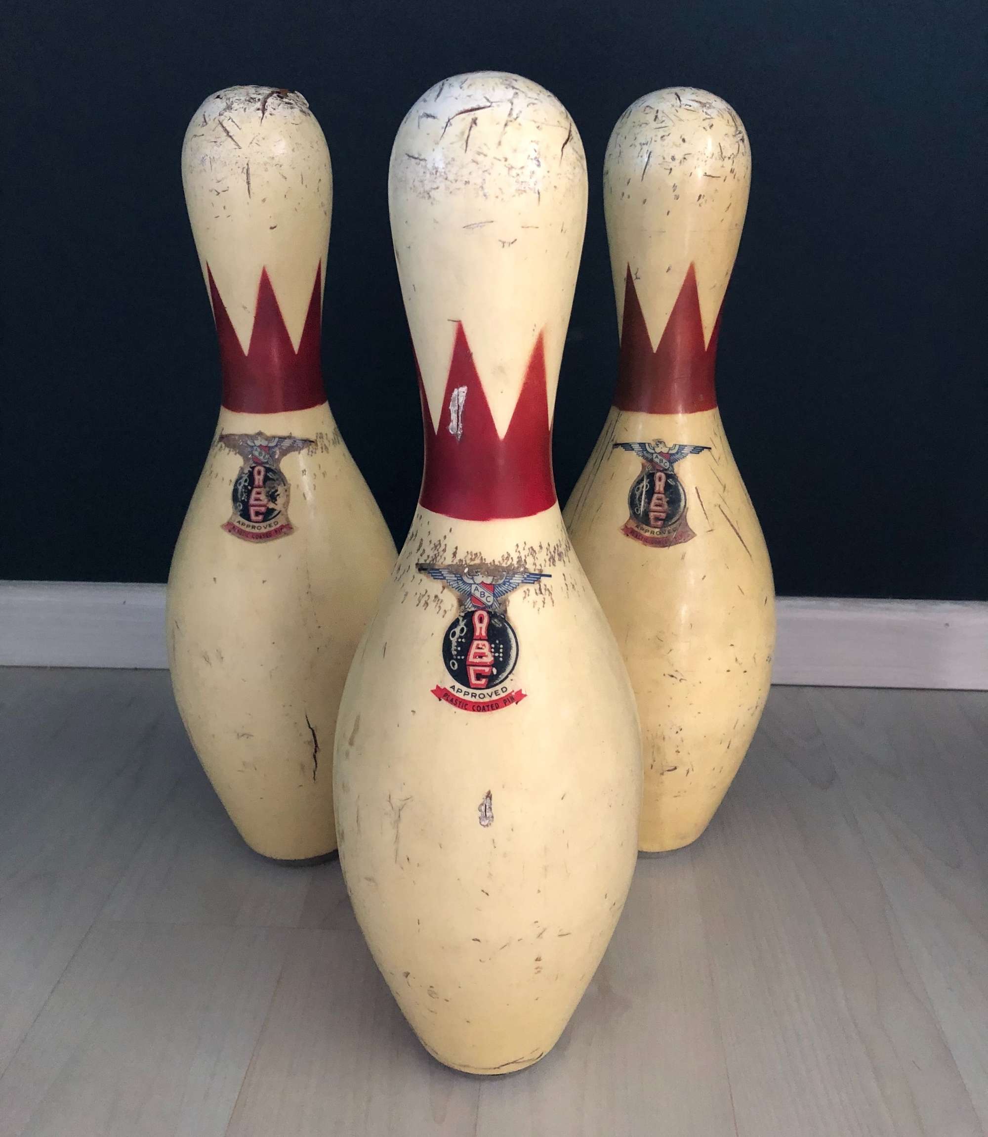 Vintage Bowling Kegel 3-er Set