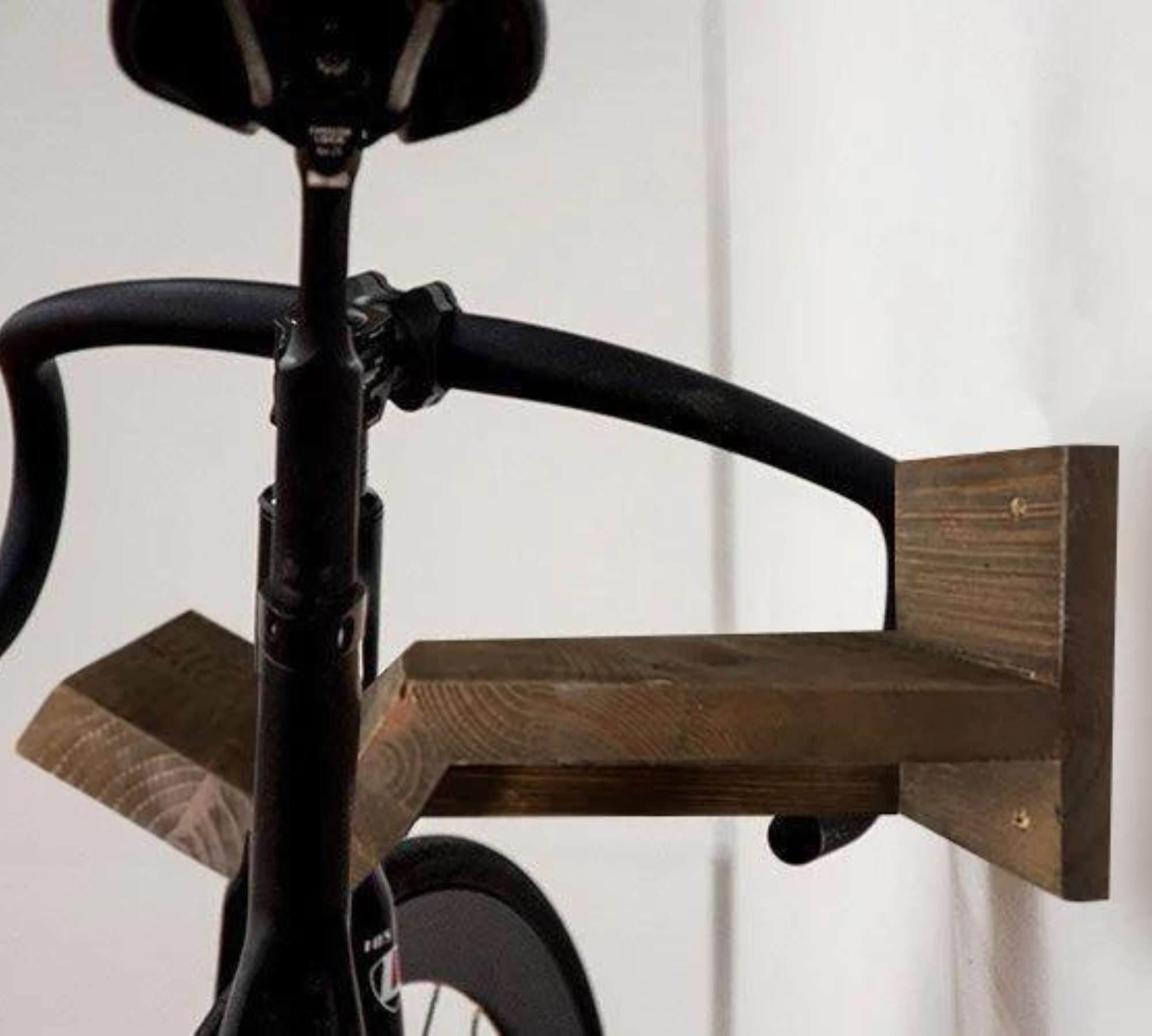 Fahrradhalterung Holz Weiß