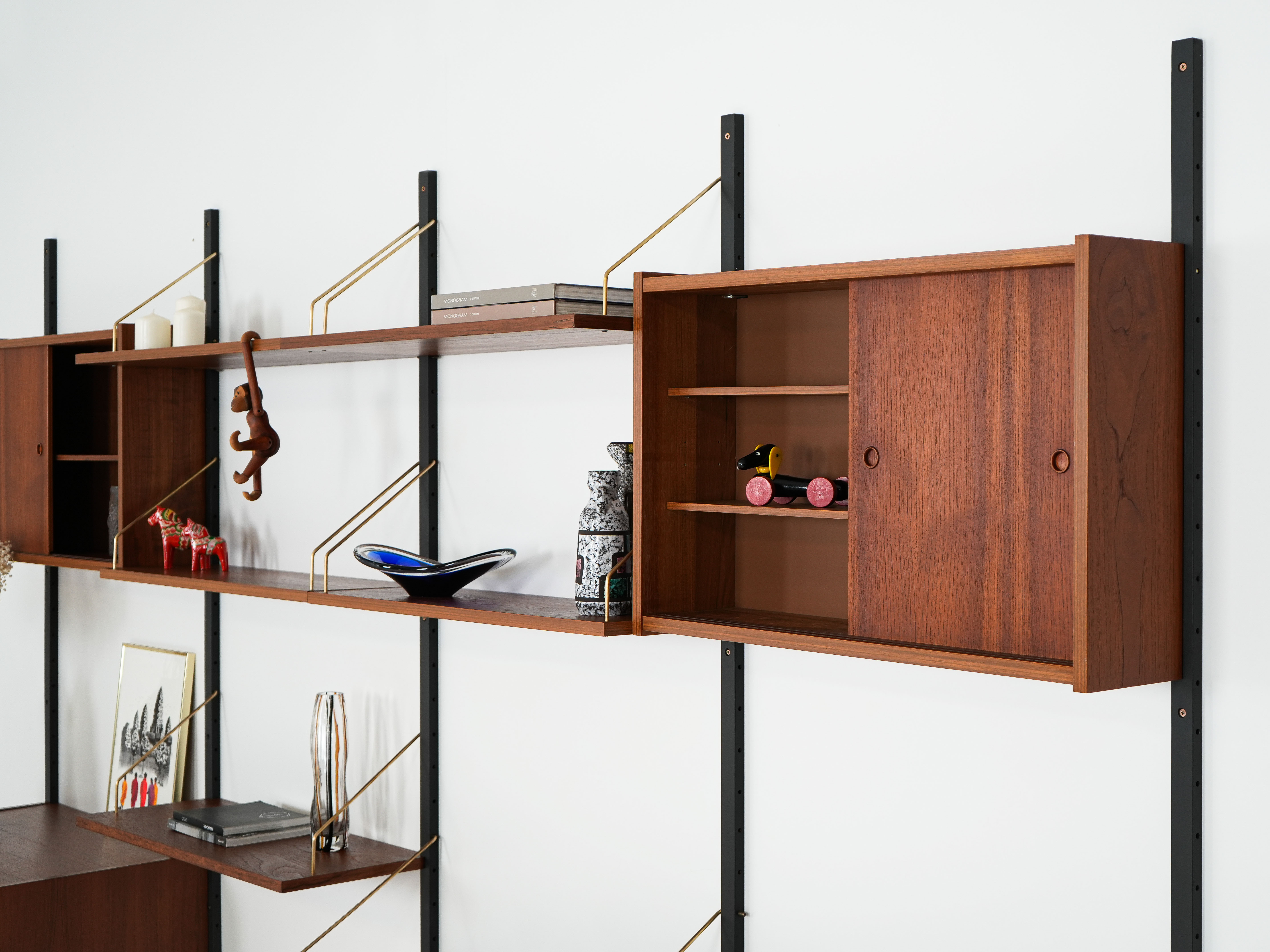 Wall shelf Teak wood 1960s