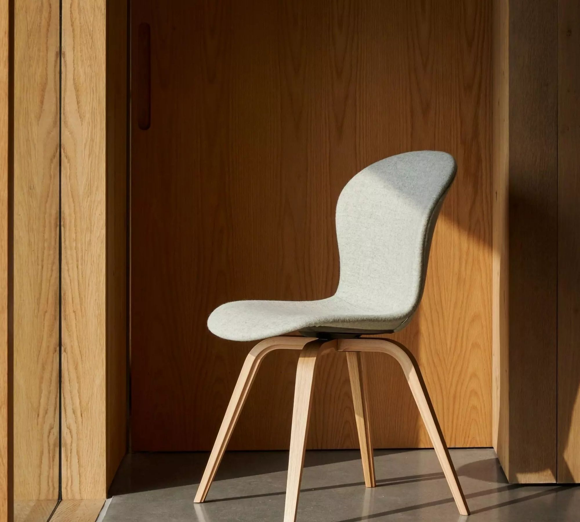 Dining chair Napoli fabric 2251 Light oak Taupe