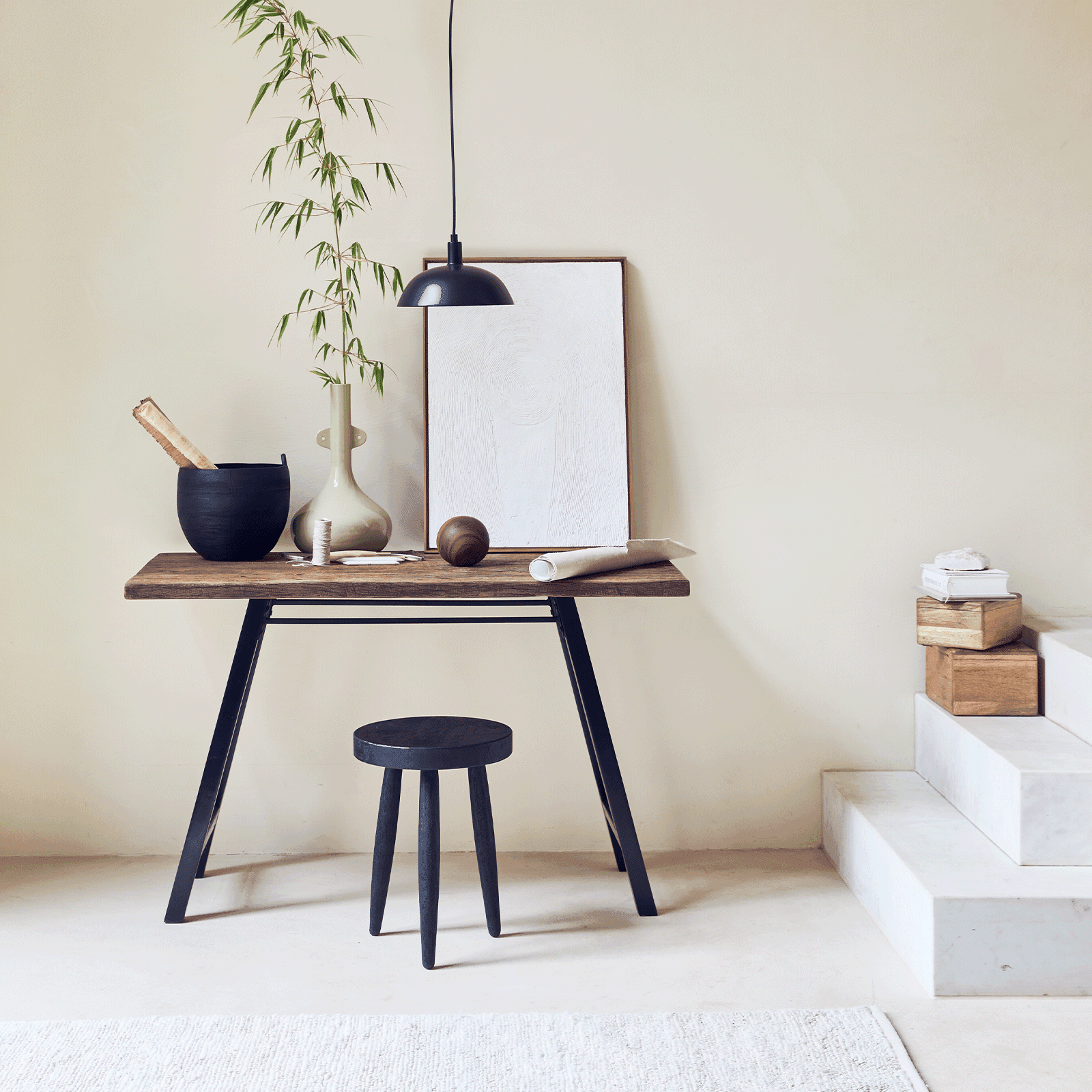 Desk Recycled Wood Acacia Wood