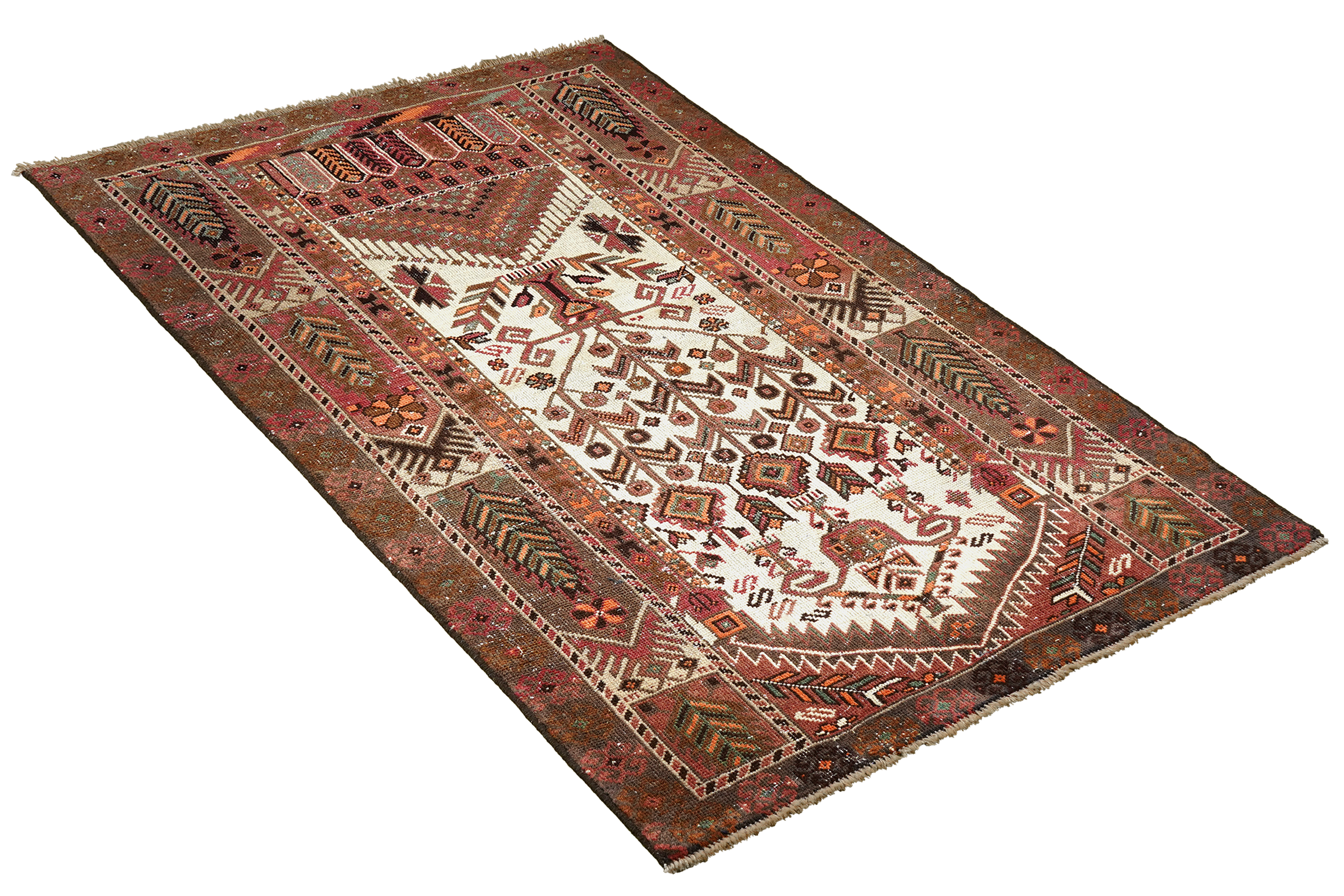Heritage Teppich Wolle Braun