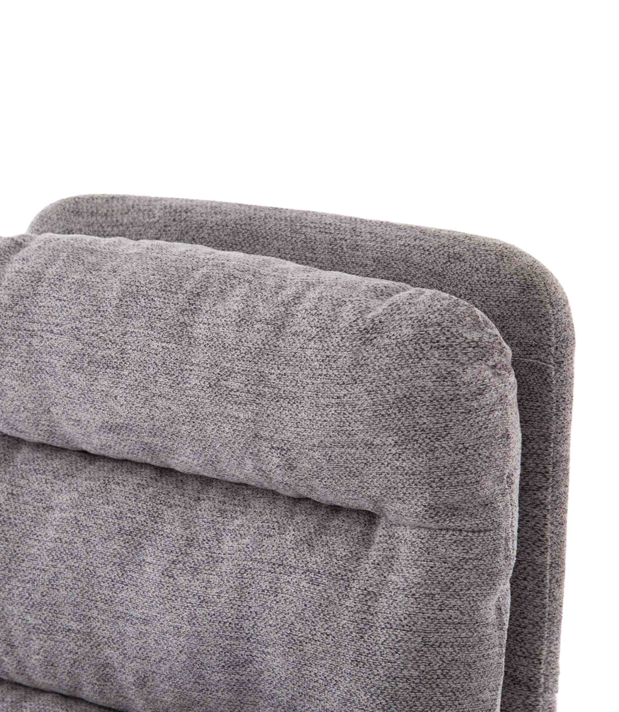 Barstuhl Textil Metall Grau Schwarz
