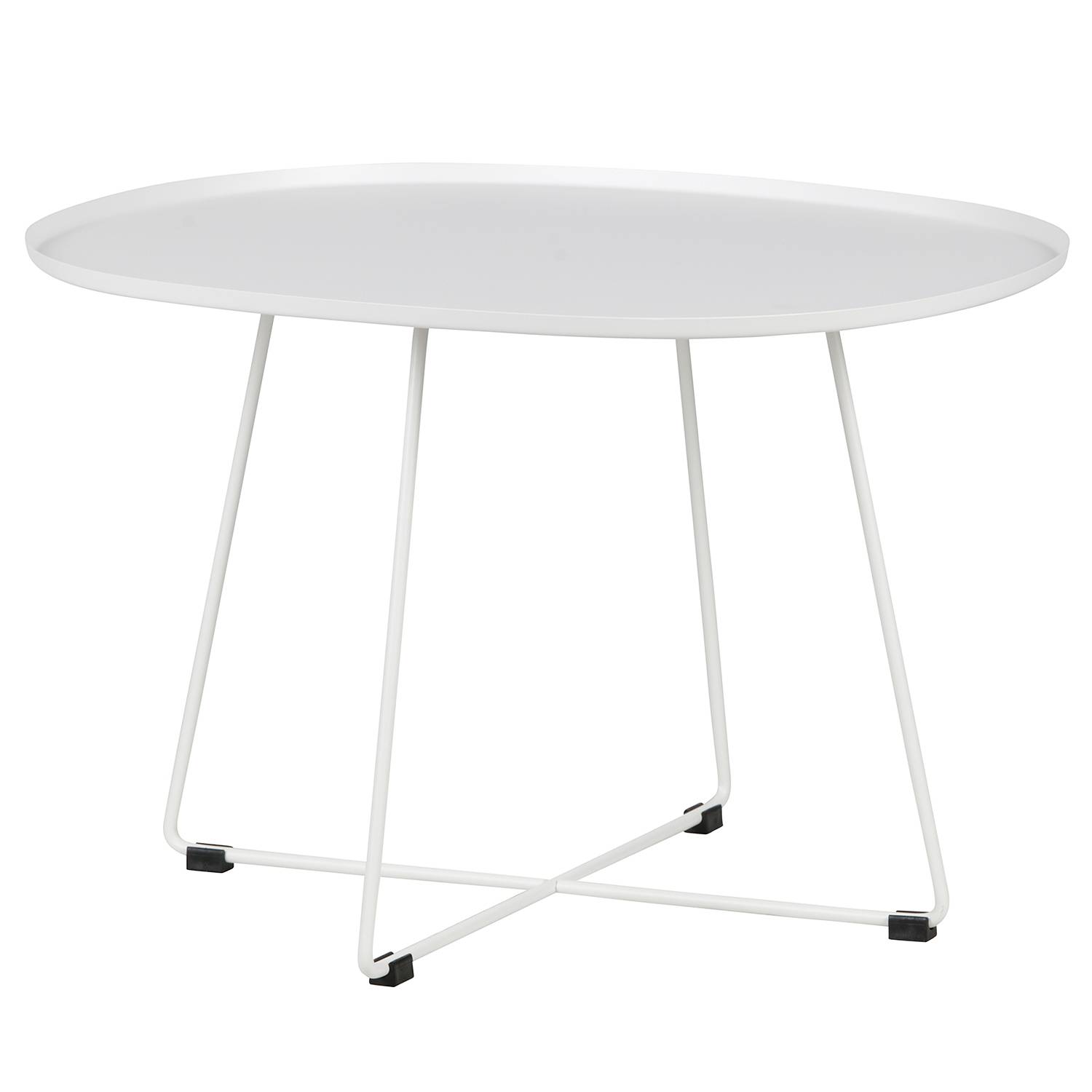 Coffee table reed iron white