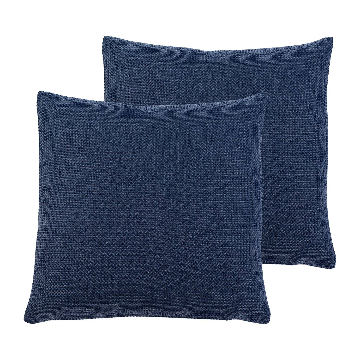 2x Dallas Pillowcase Synthetic Navy Blue 40 x 40 cm