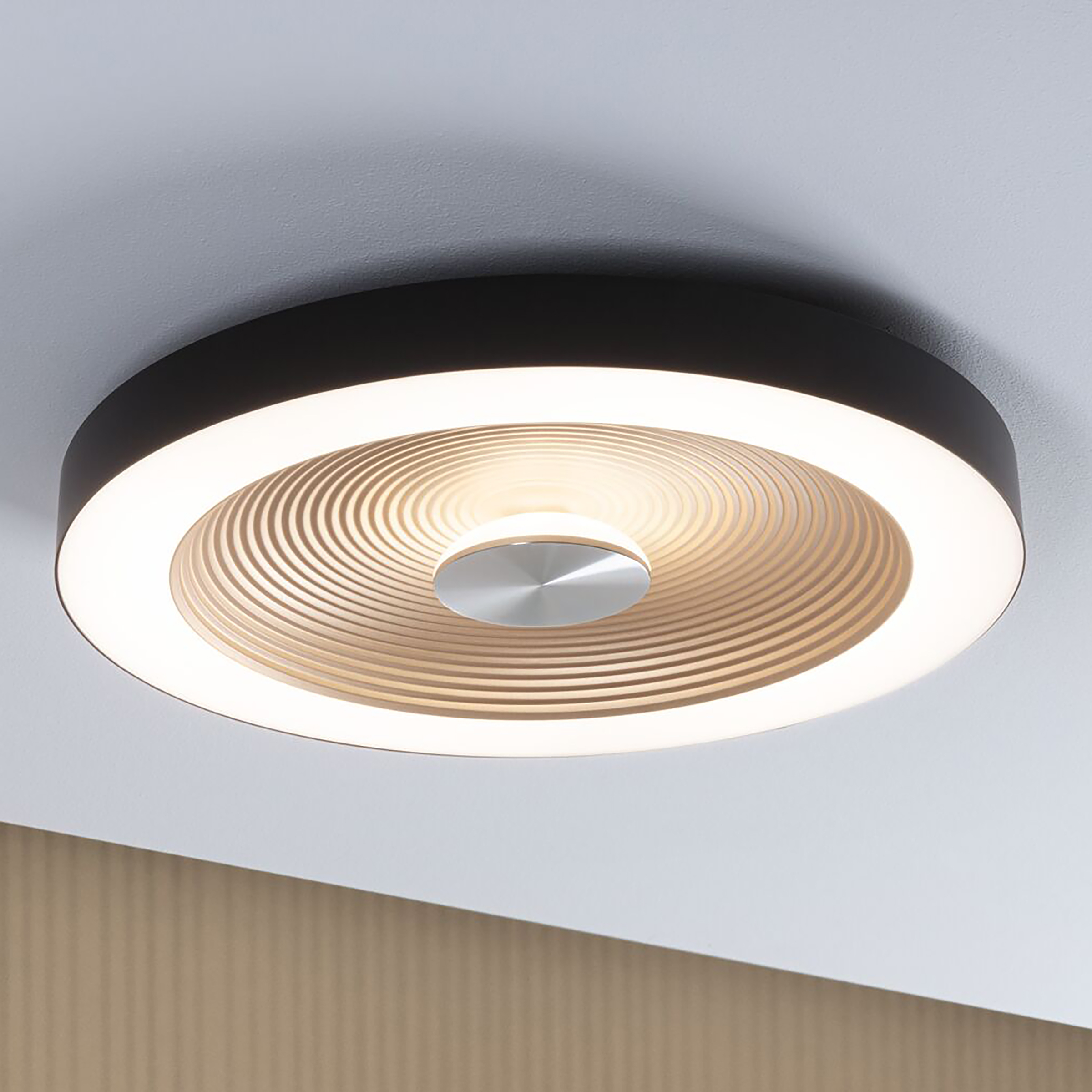 LED-Deckenleuchte Volea Schwarz Gold
