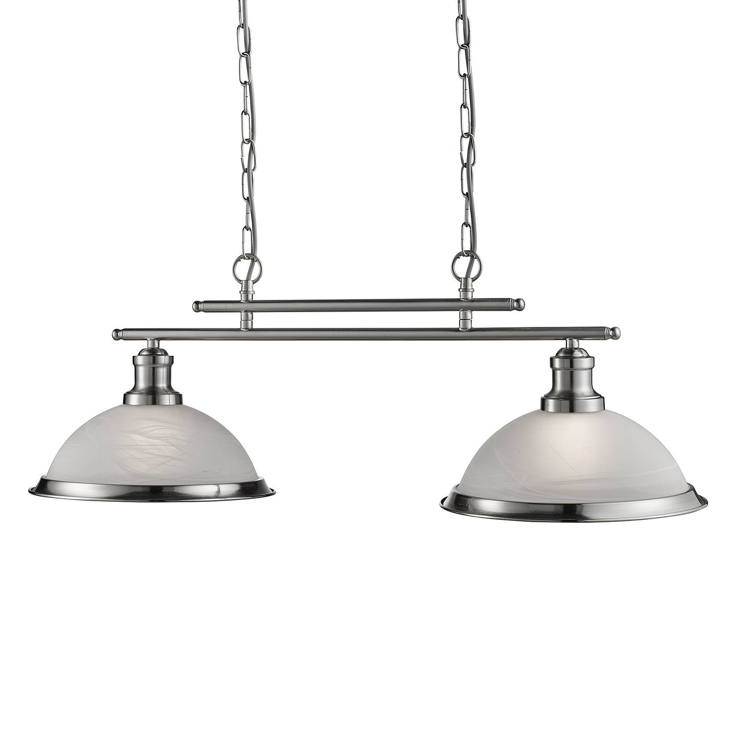 Bistro II Pendant Lamp Frosted Glass Steel 2-light