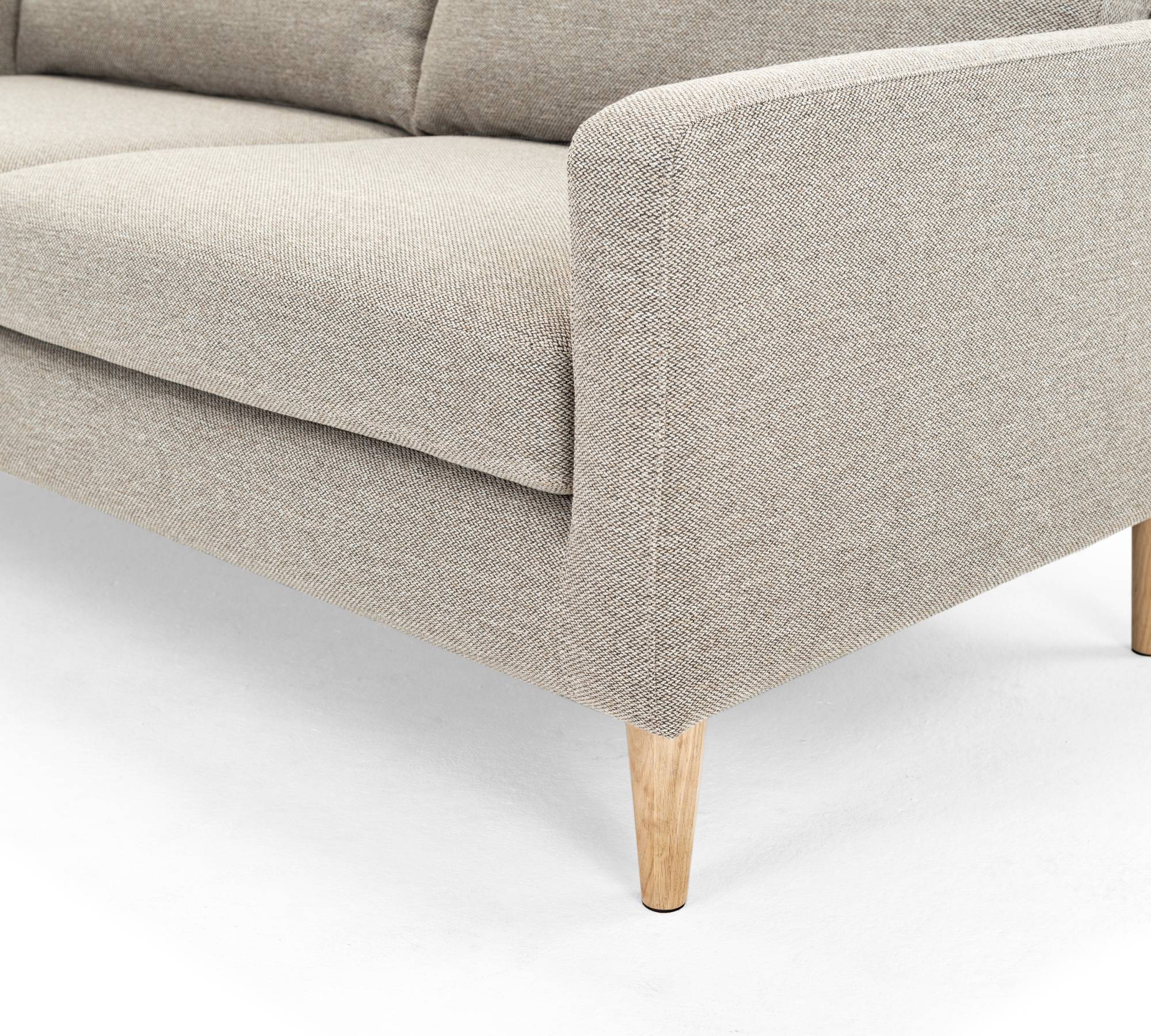 Astha corner sofa daybed right beige Agnes Brown
