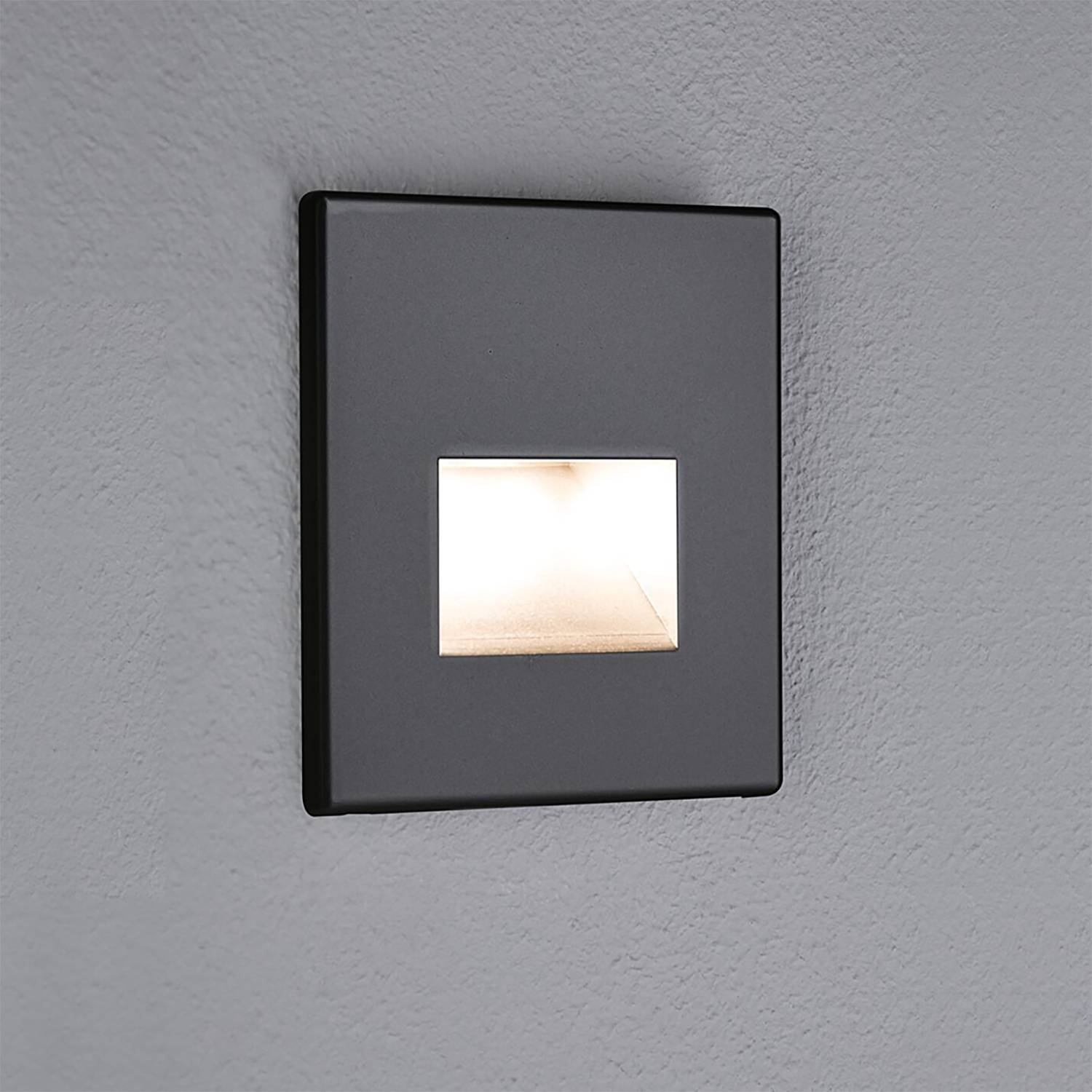 LED Recessed Light Edge Quadro Plastic Black