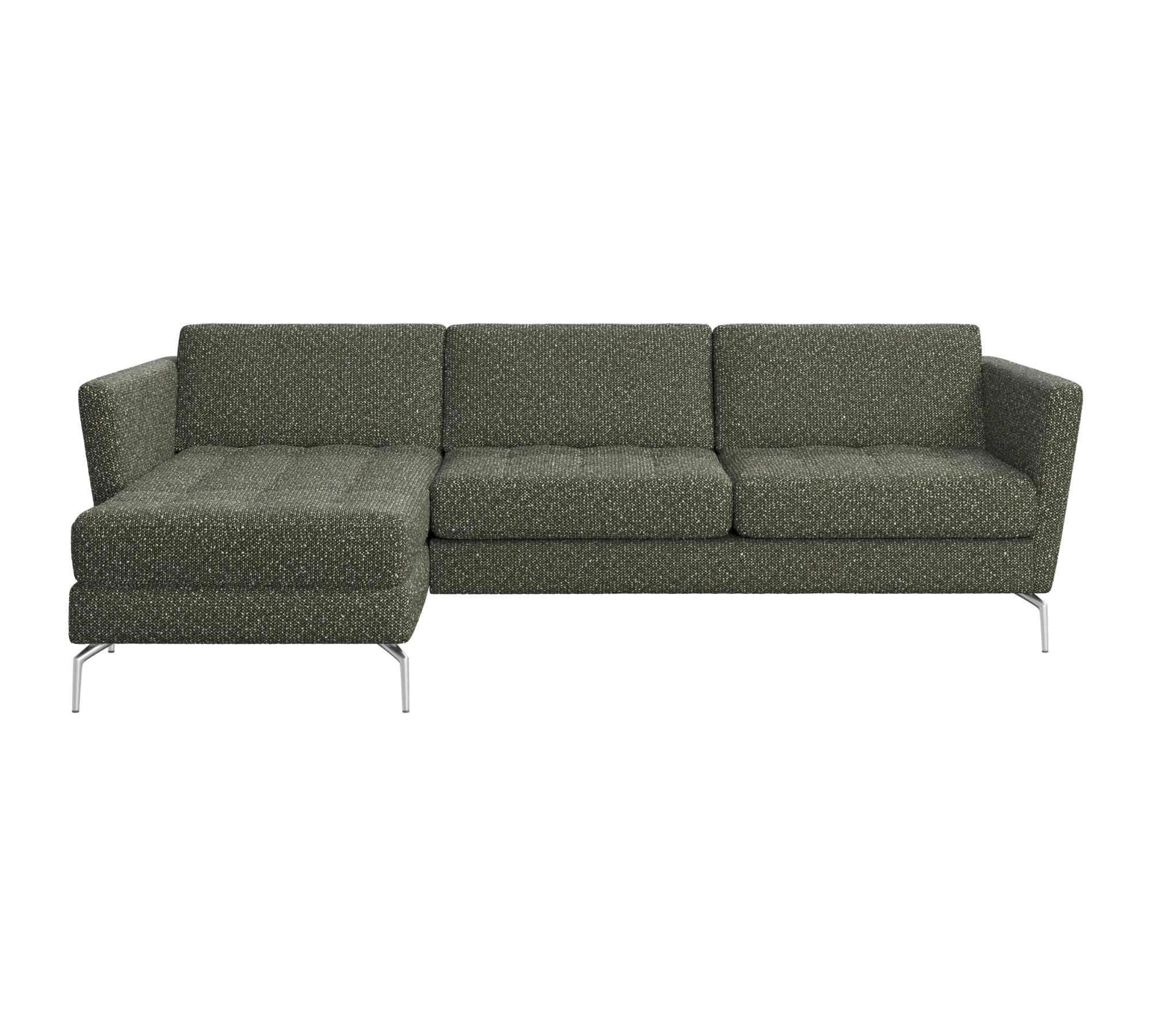 Osaka Sofa Chaise Longue Right Avellino Fabric 3252 Green