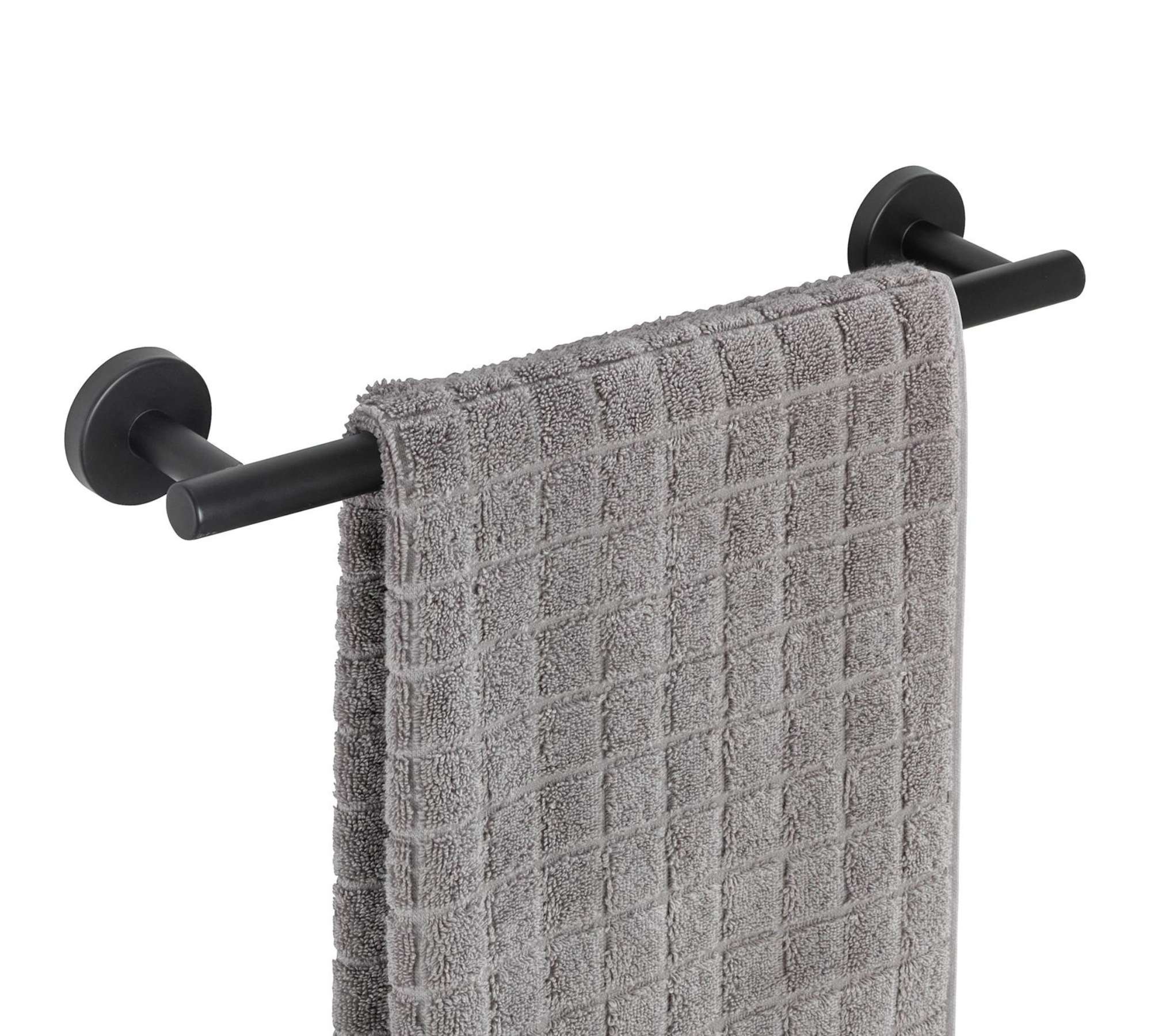 Badetuchstange Metall Schwarz