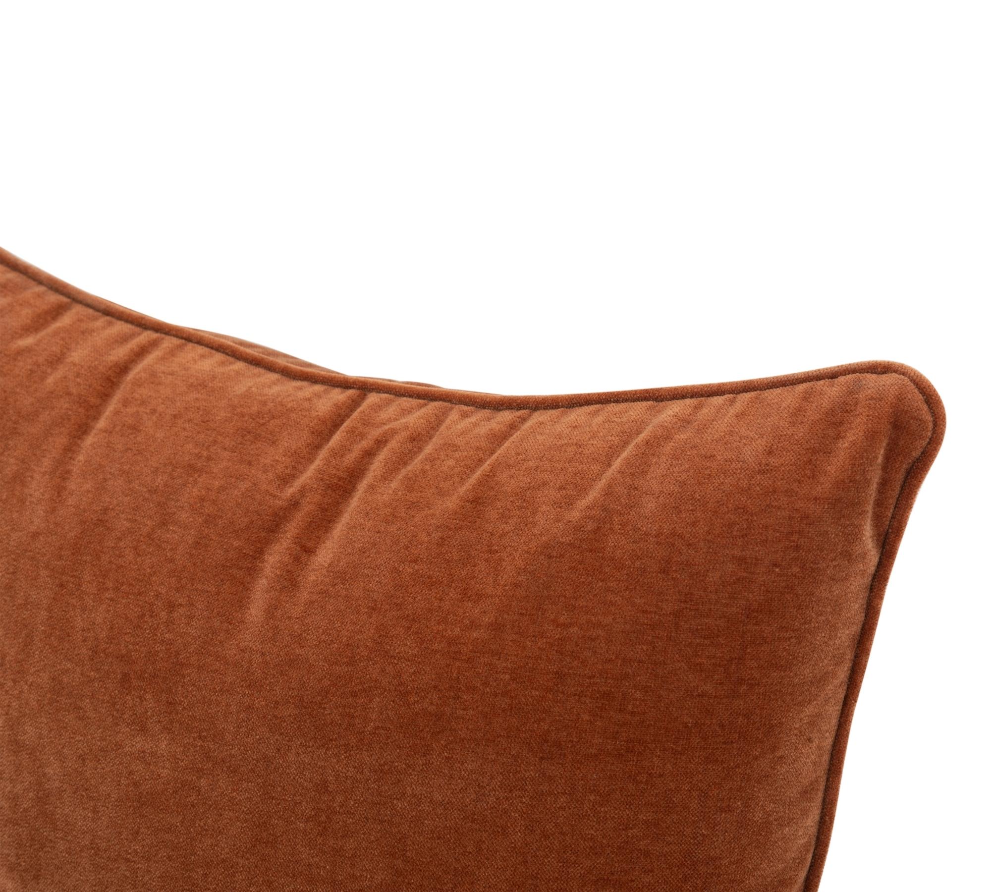 2x Kissen Posh Samt Rostrot
