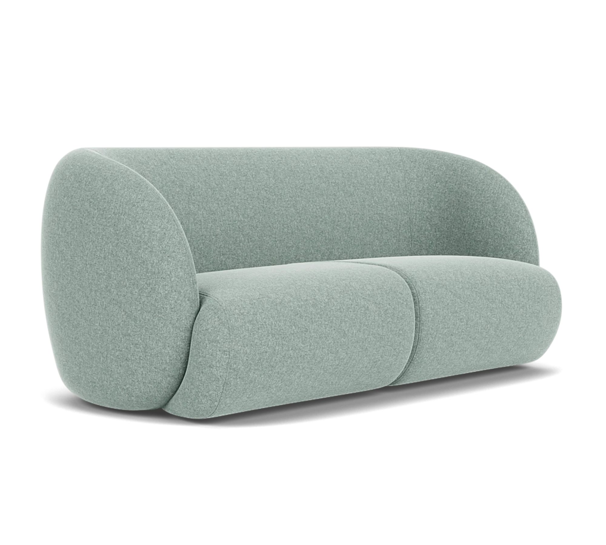 Design-Award-Winning Paula Sofa 2-Sitzer Fabio Grey Green