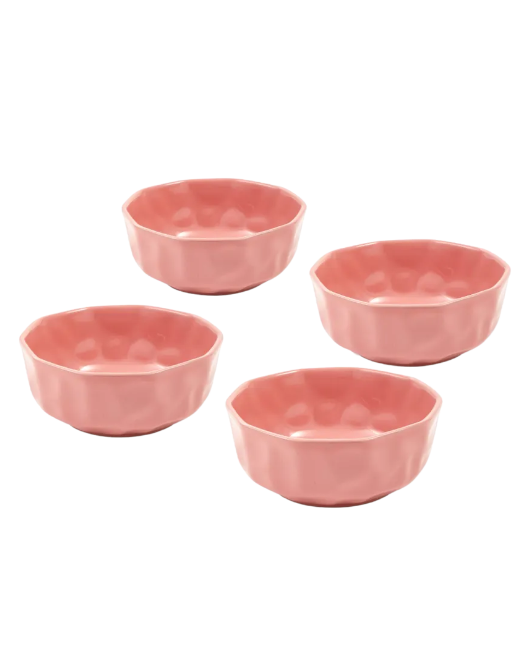 4x Bowl Porcelain Pink