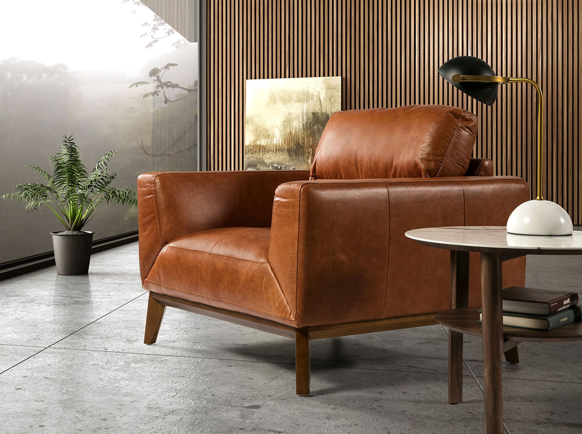 Sessel Leder Braun