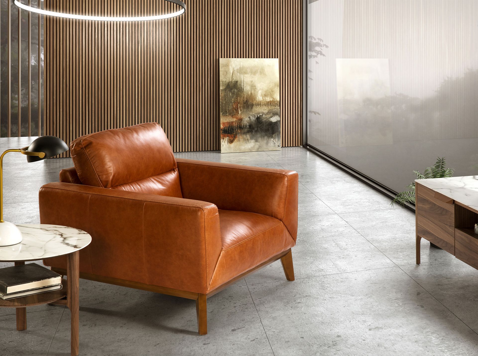 Sessel Leder Braun