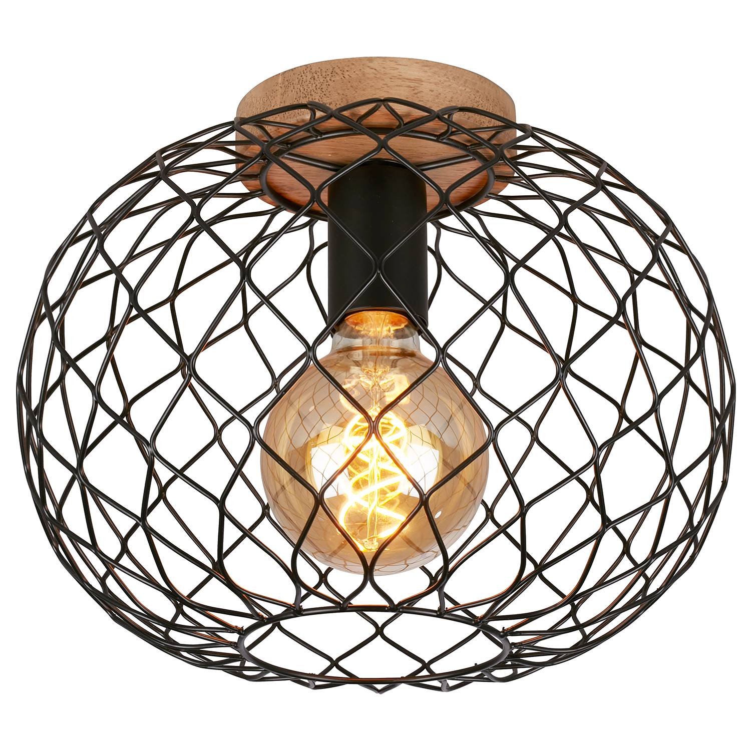 Winki Ceiling Light Iron Rubber Tree 1-Light