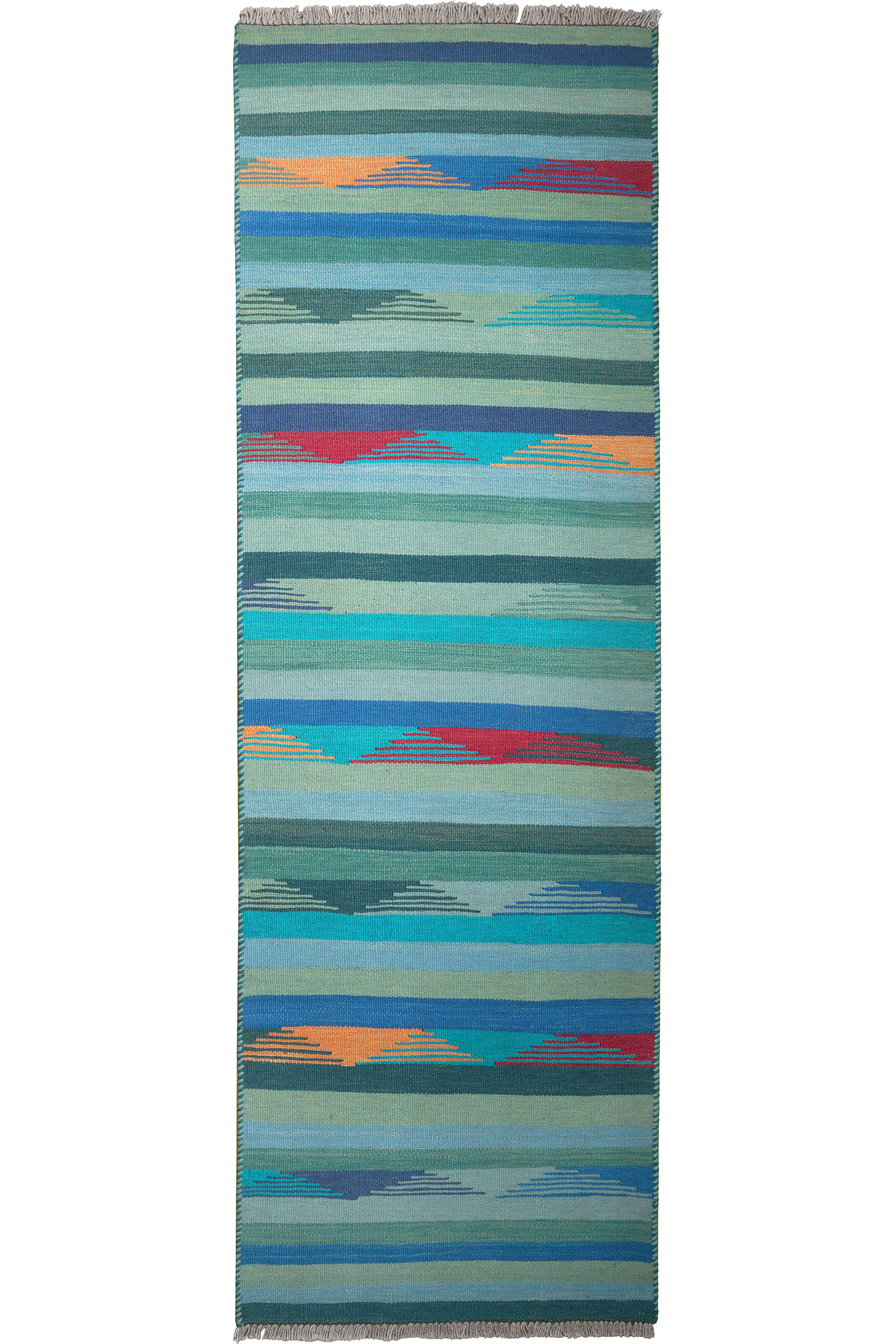 Kilim Gashgai Teppich Wolle Blau