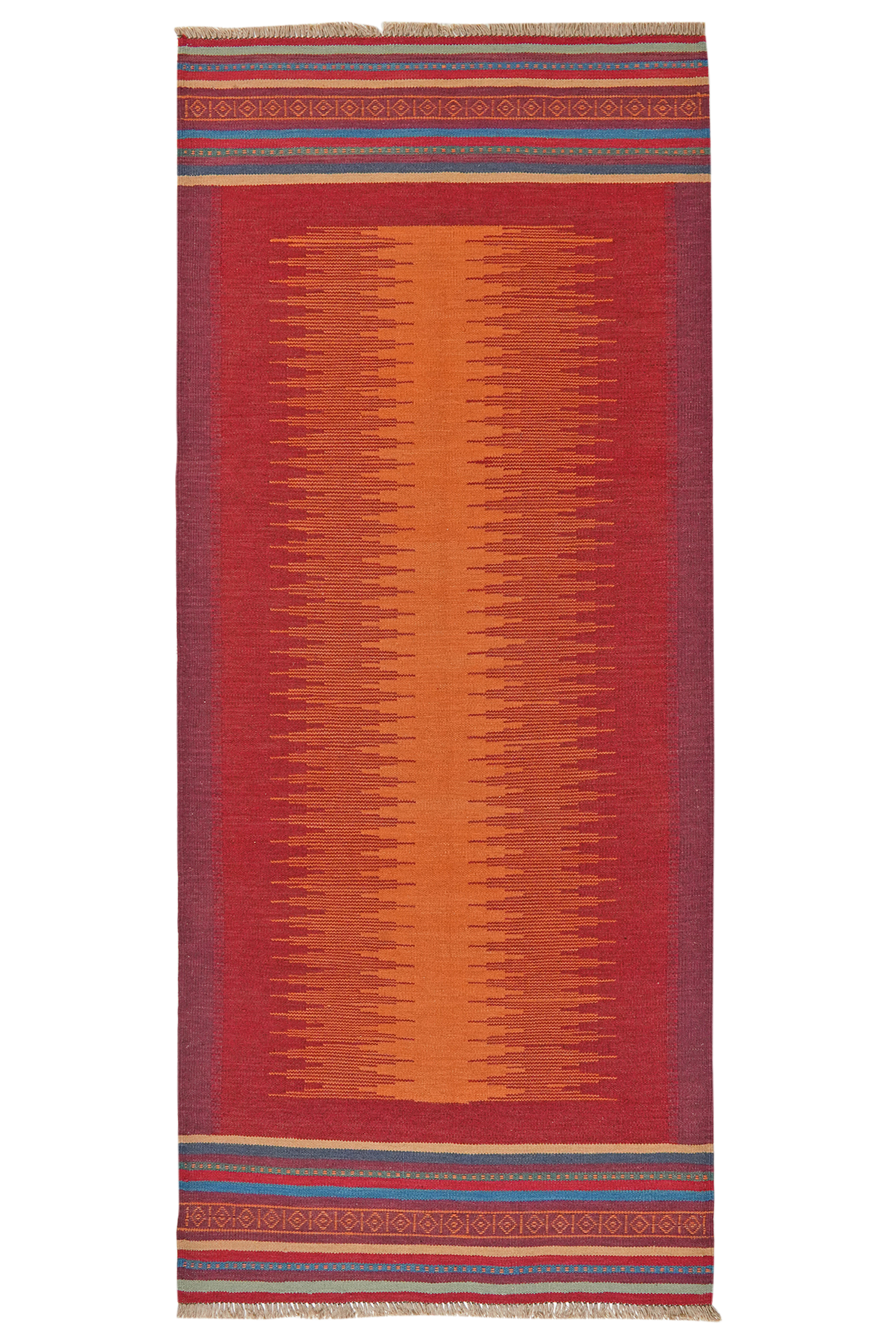 Kilim Gashgai Tappeto Lana Rosso