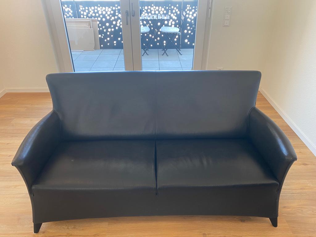 Alta Sofa Leder Schwarz