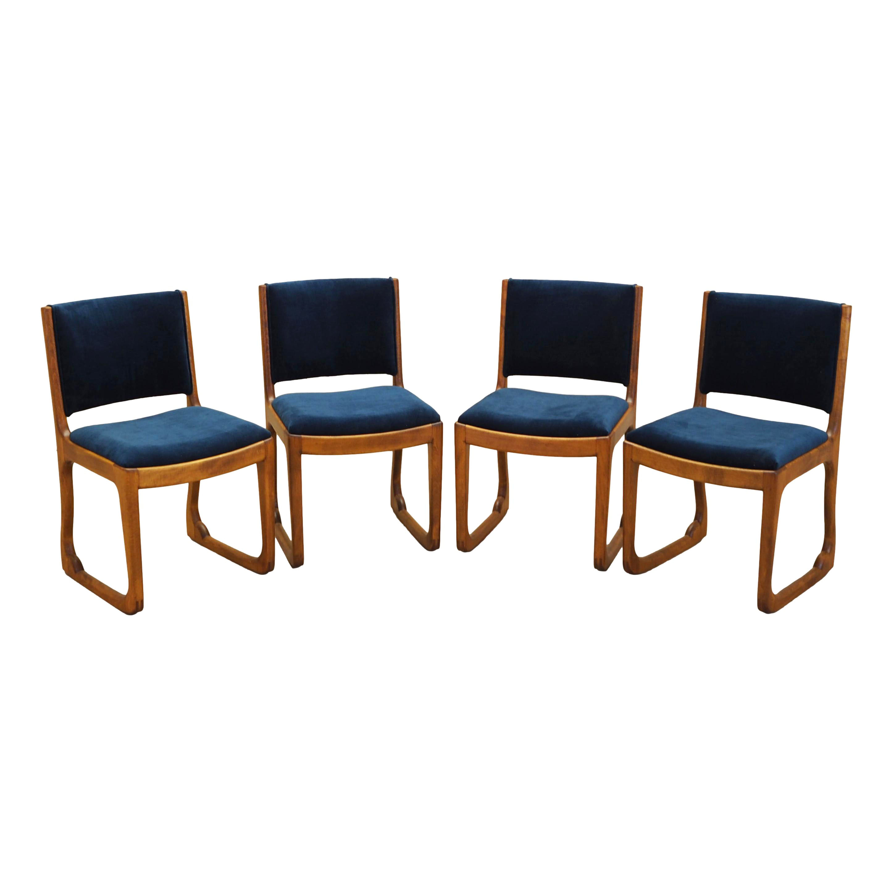 4x Dining chair Beech wood 1950s