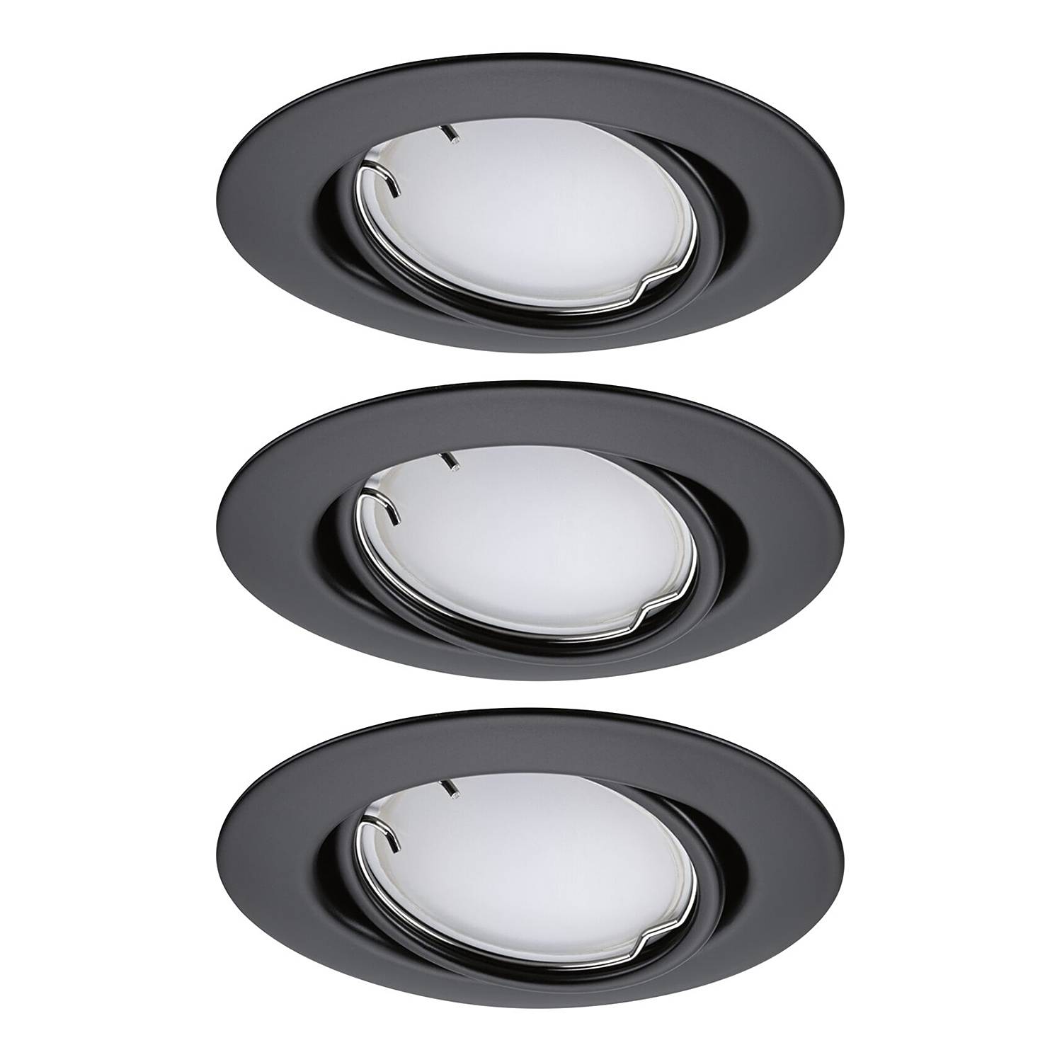 LED recessed light Coin RGBW Metal Black 1-light
