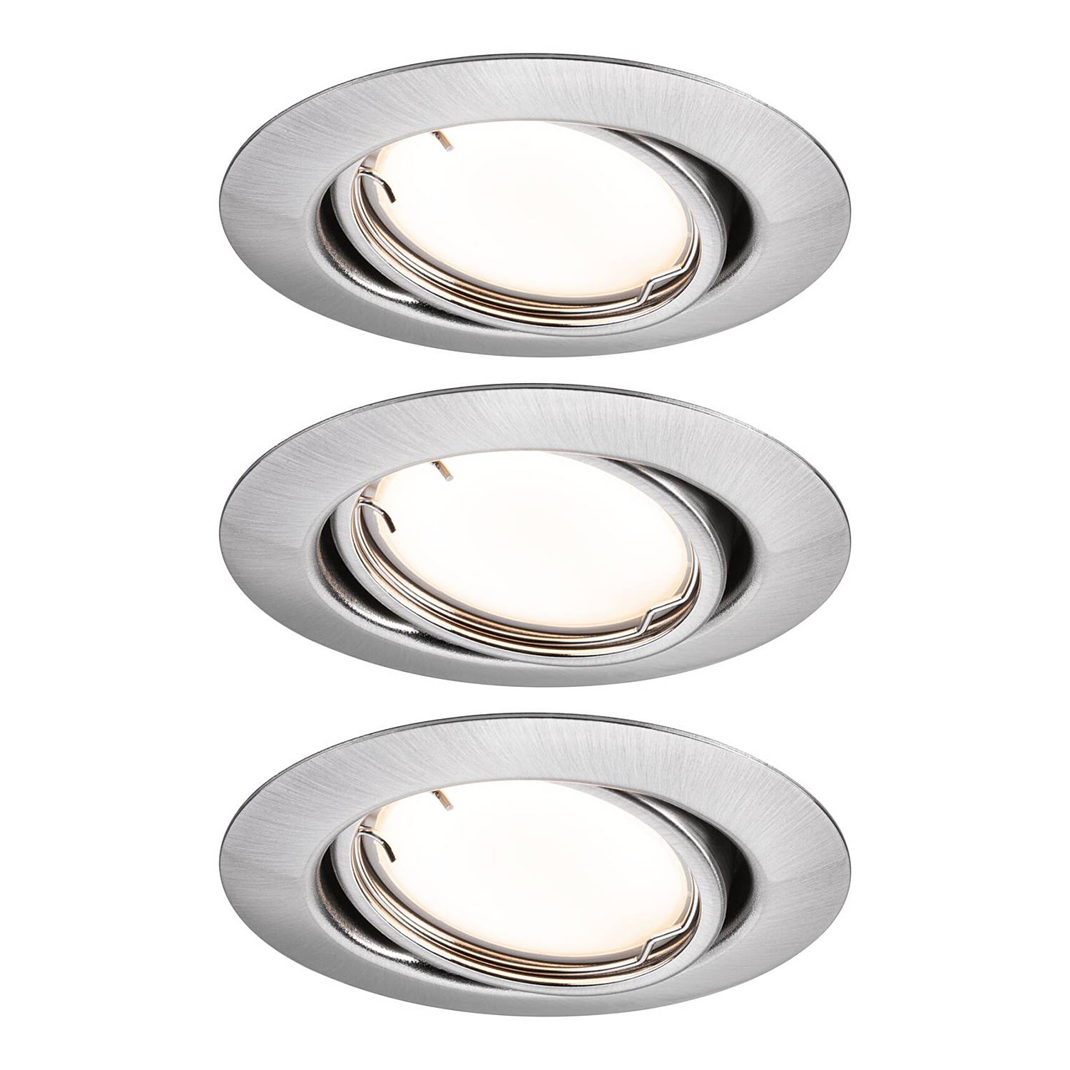 LED recessed light Coin 3-piece set Dimmable Metal Grey