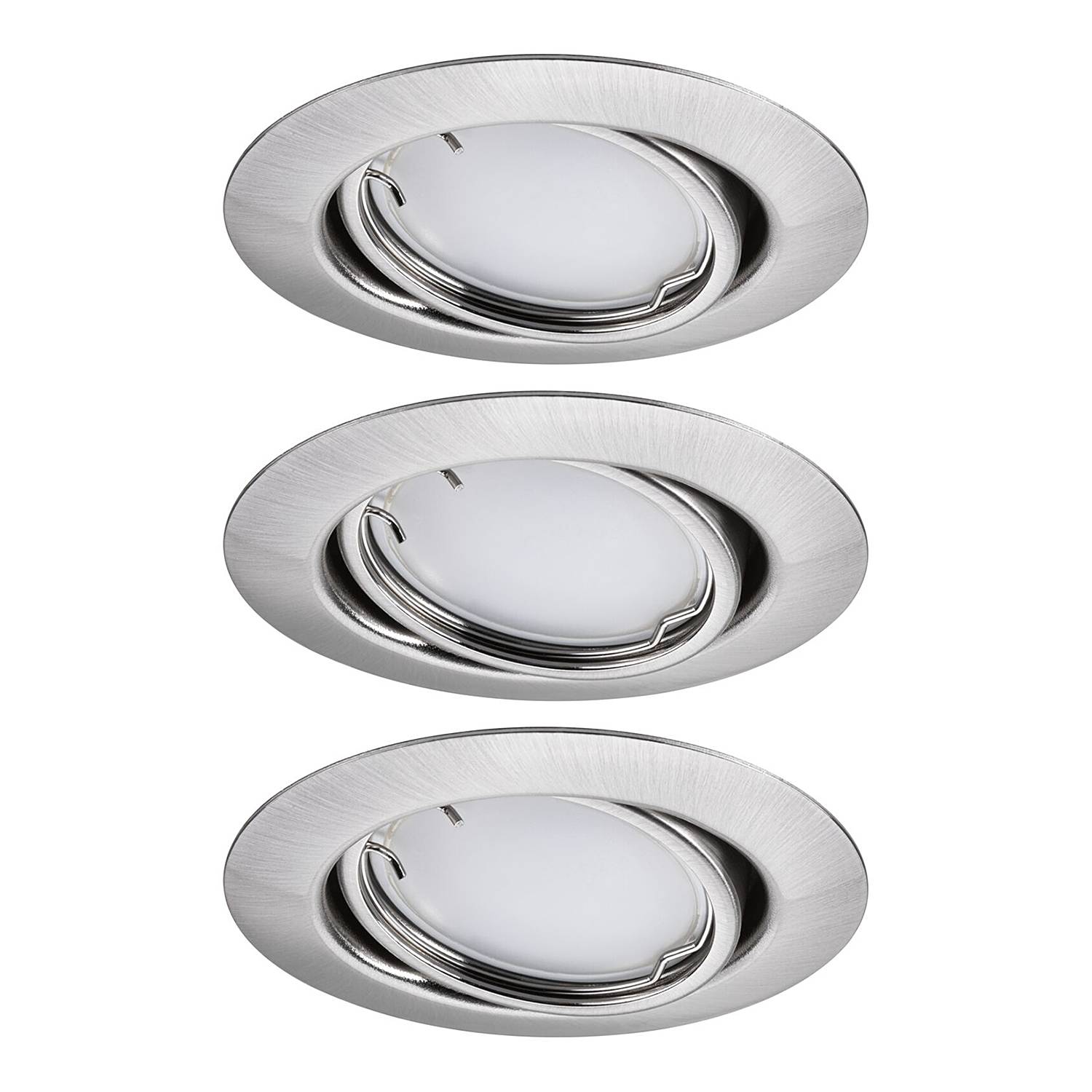 LED recessed light Coin 3-piece set Dimmable Metal Grey