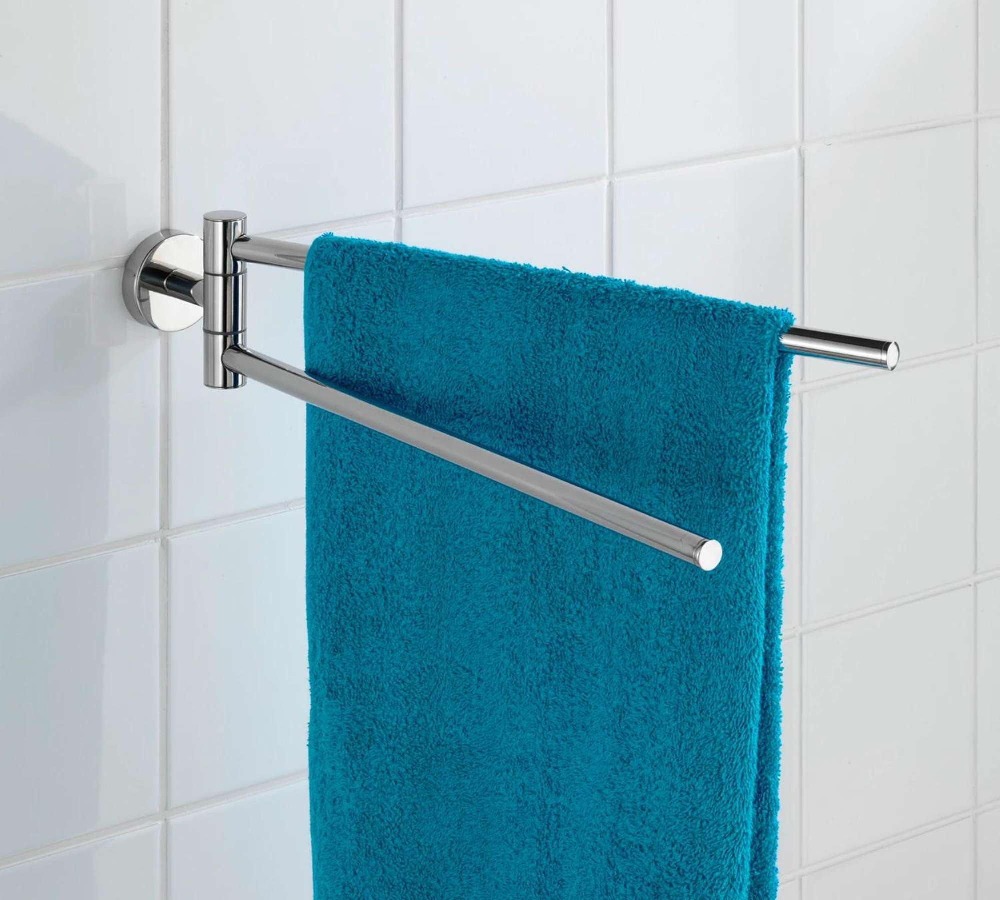 Towel holder metal silver