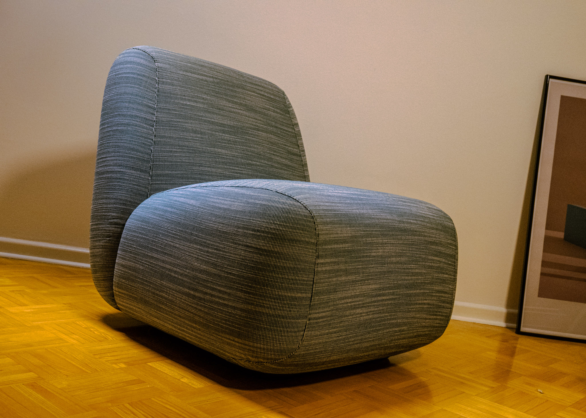 Open armchair textile