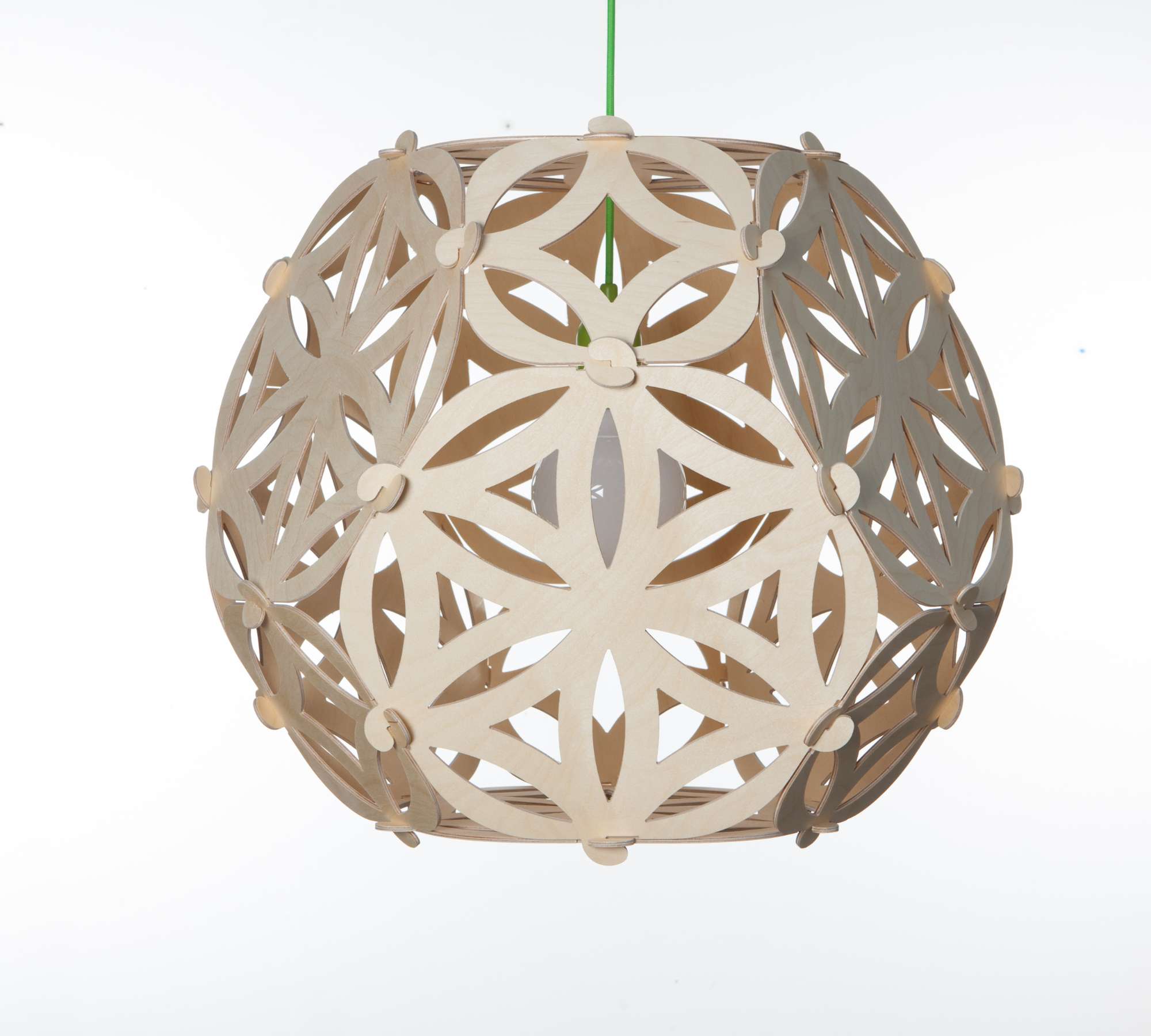 SOLAR Pendant Lamp Wood Natural