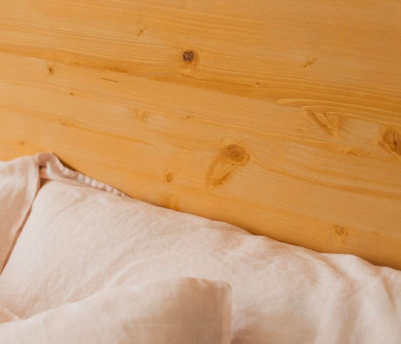 Bettkopfteil Massivholz Helle Holzoptik