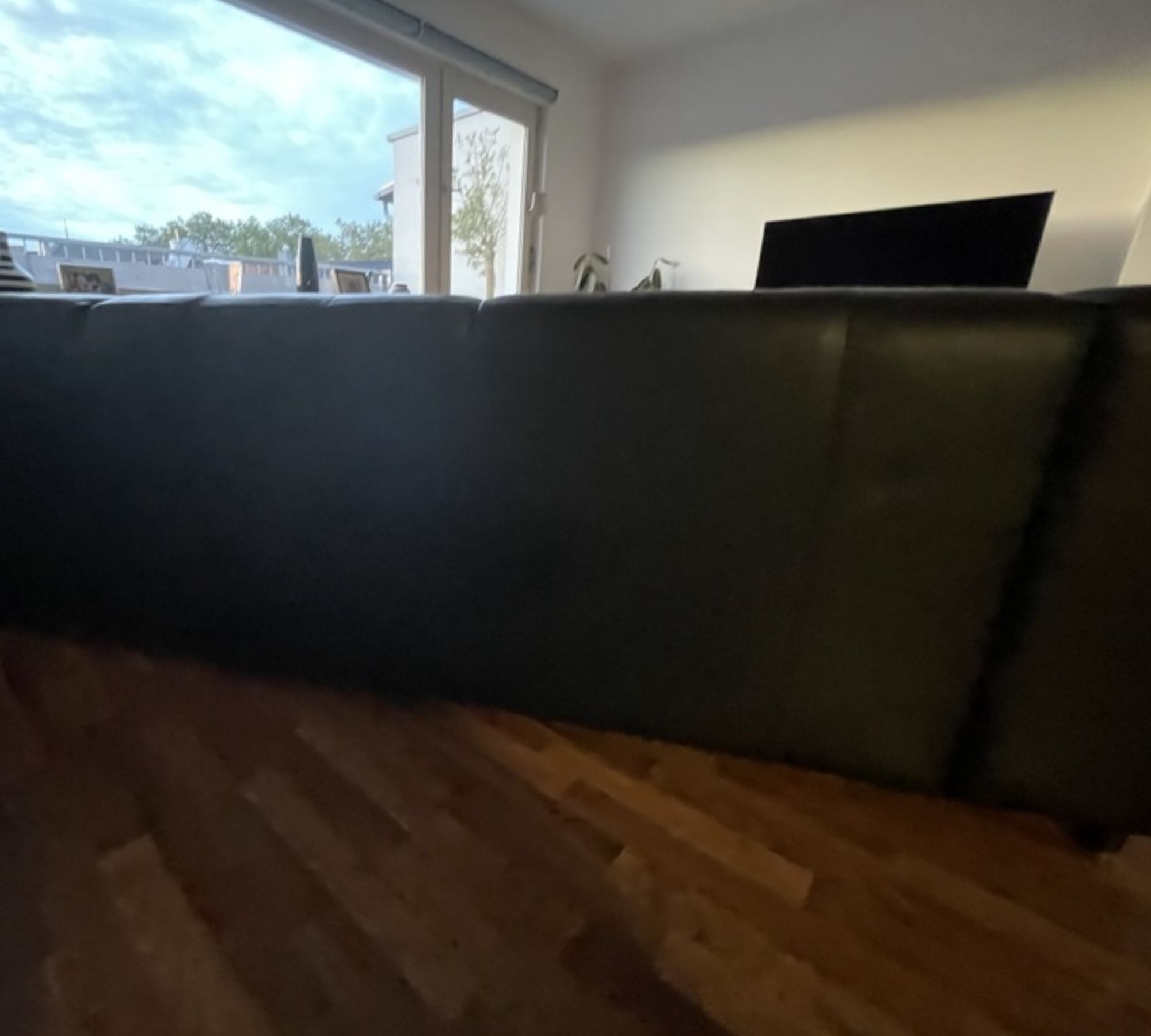 Carmo Sofa 3-Seater Leather Black