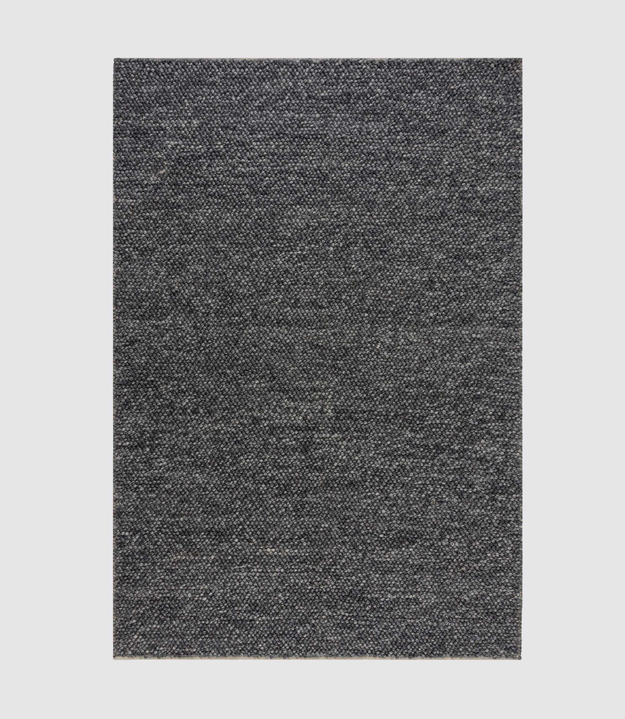 Wool blend rug Minerals Dark grey 80x150
