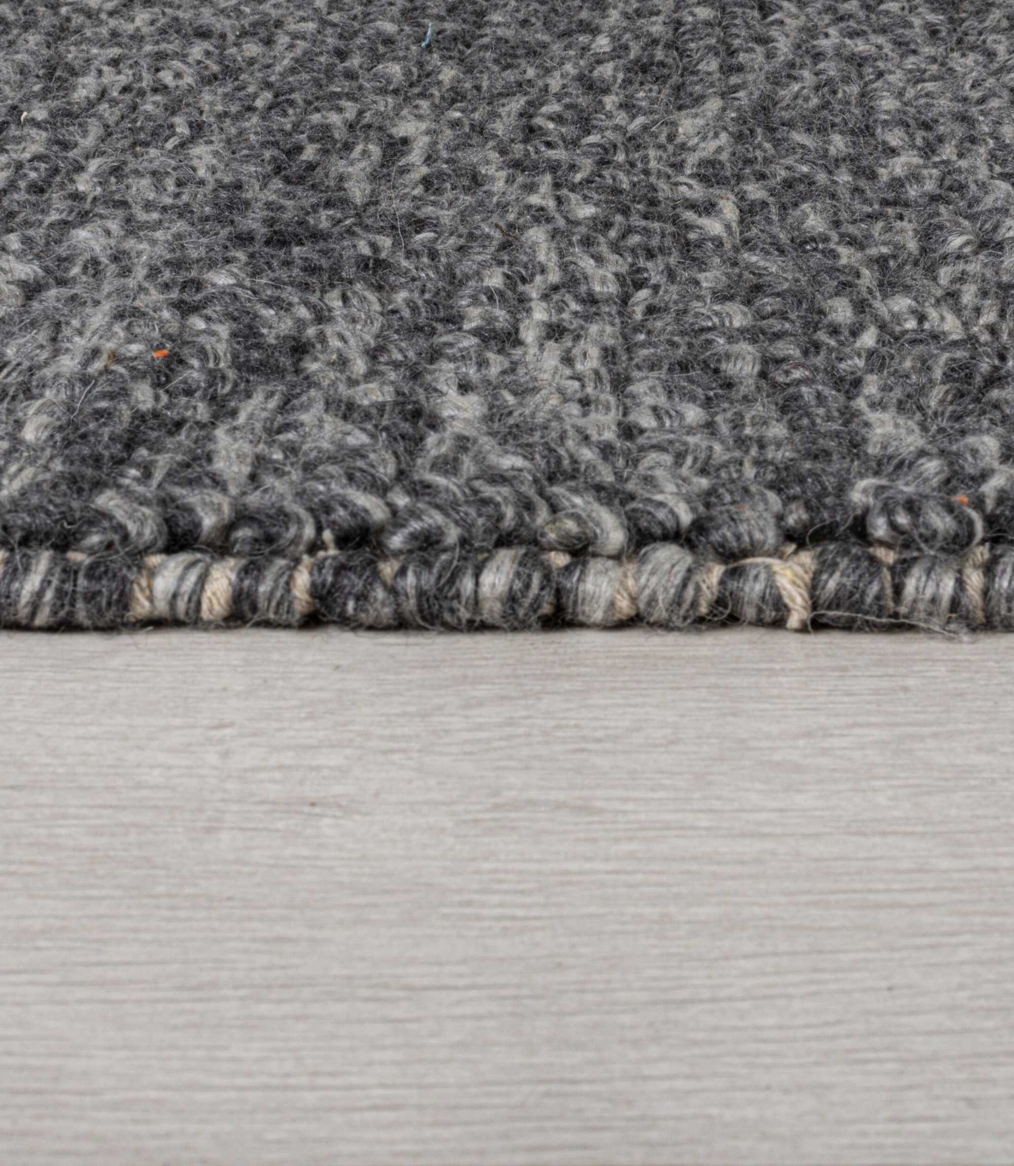 Wool blend rug Minerals Dark grey 80x150