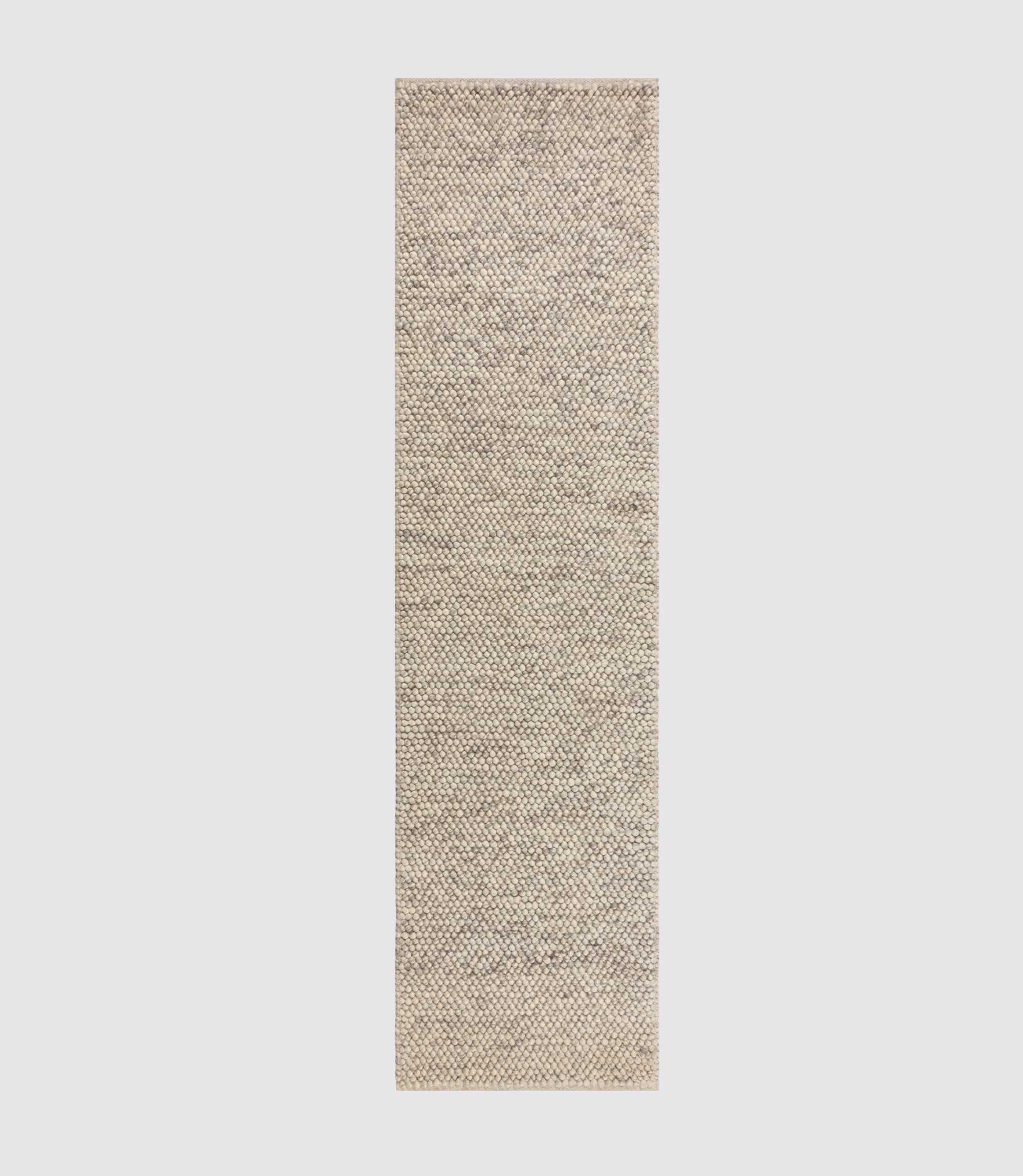 Minerals Läufer Wollmischung Hellgrau 60x230cm