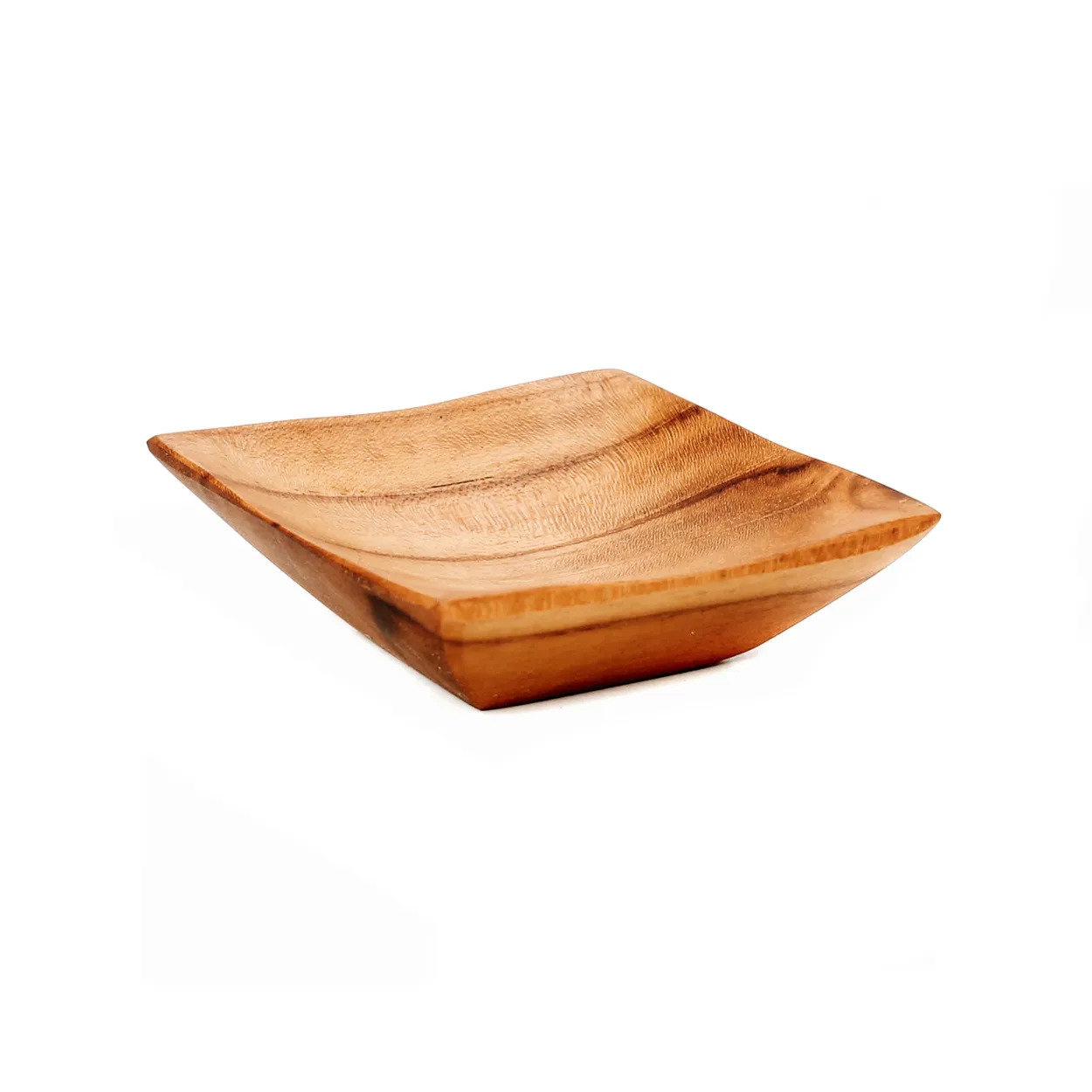 Salt dish Teak wood Brown