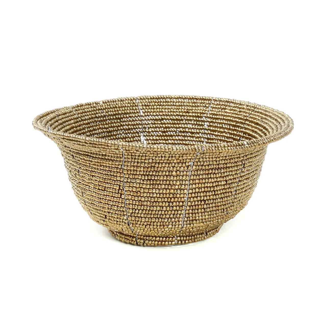 Beaded bowl
Gold