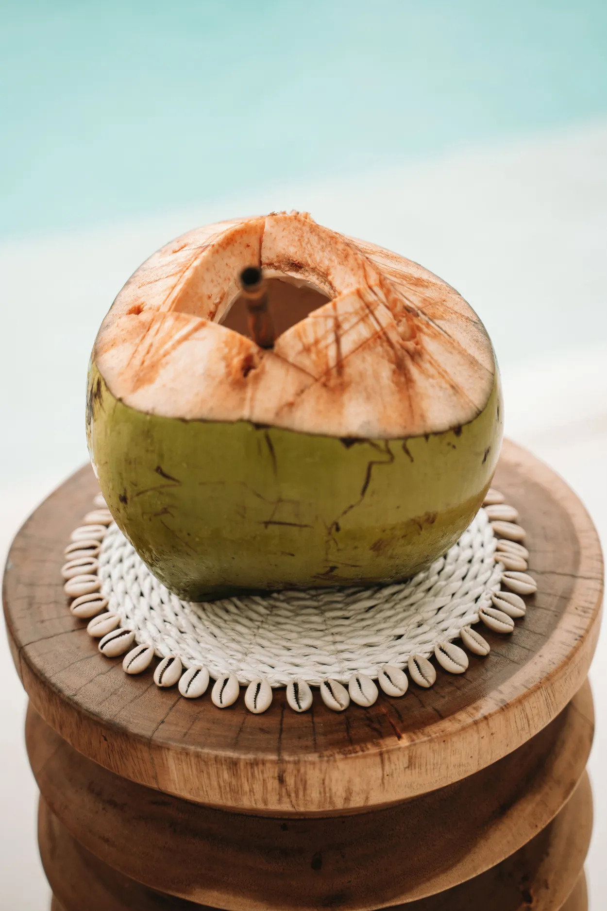The Seagrass Basket Coaster - White