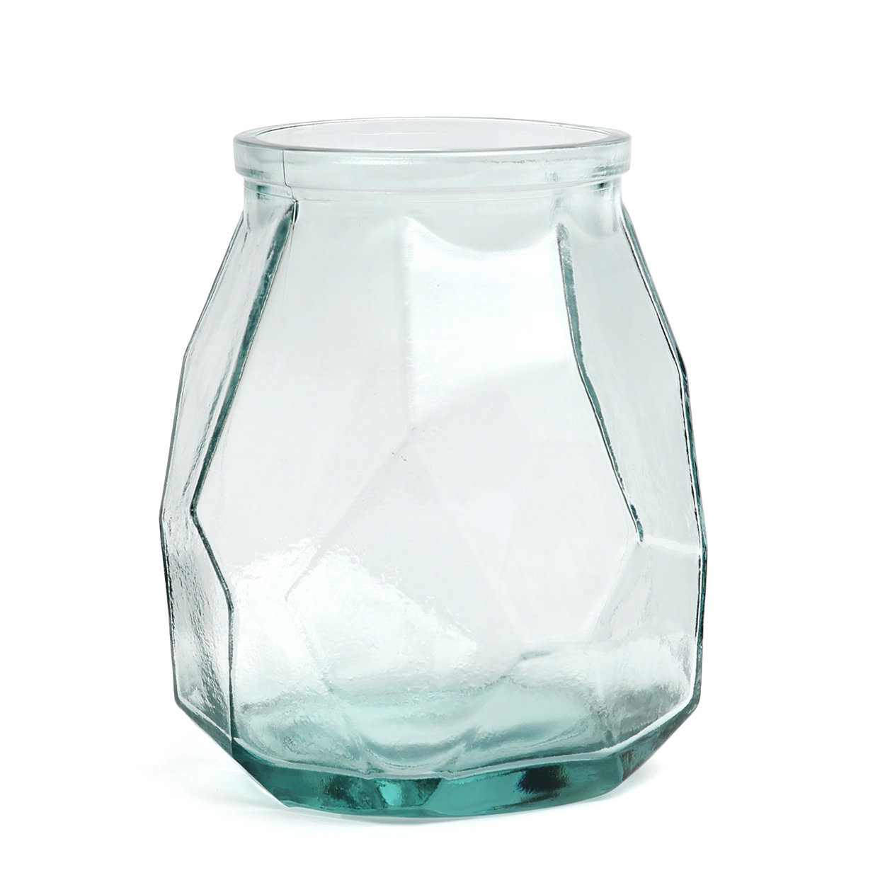 Wide Origami Vase Glass