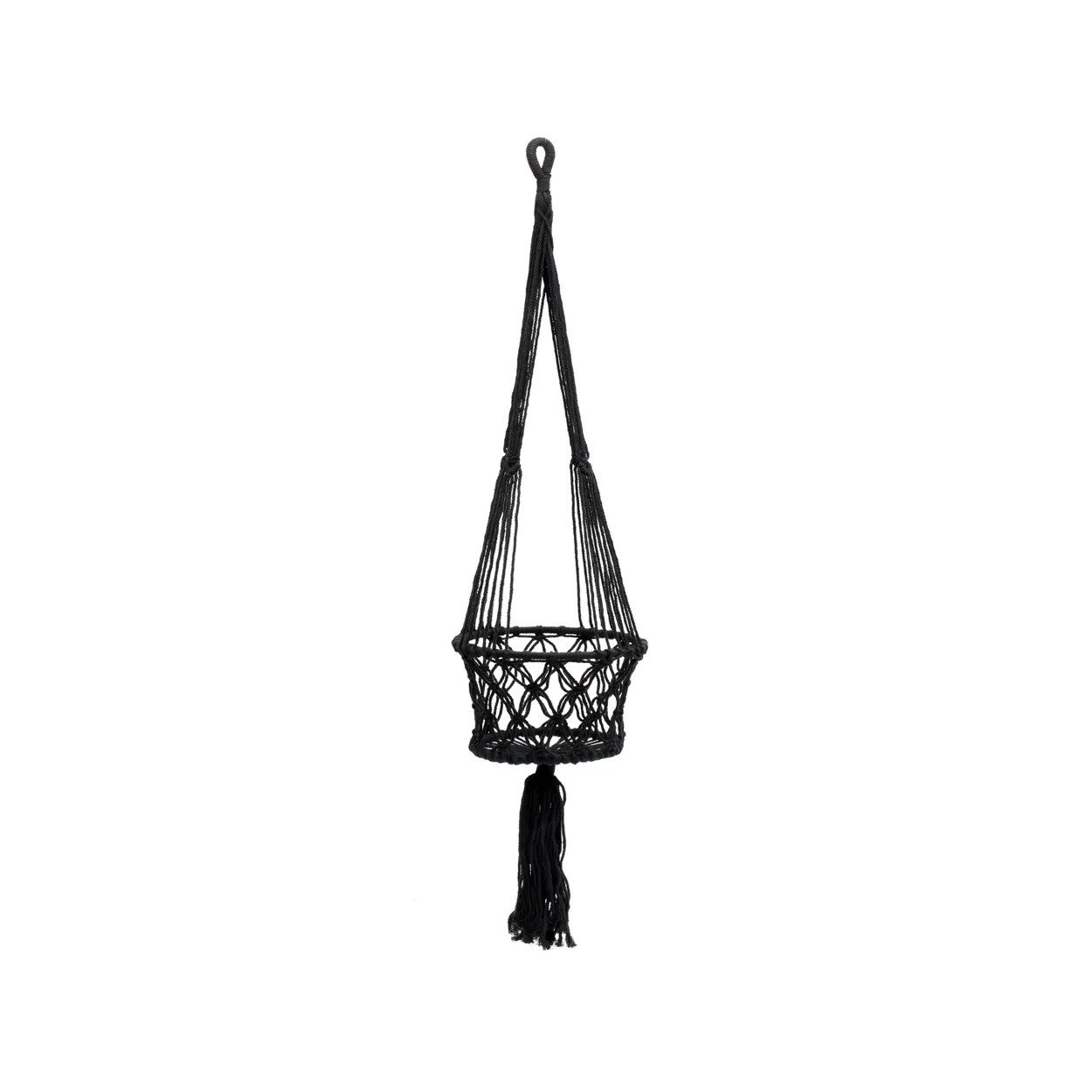 Macrame Plant Hanger Black